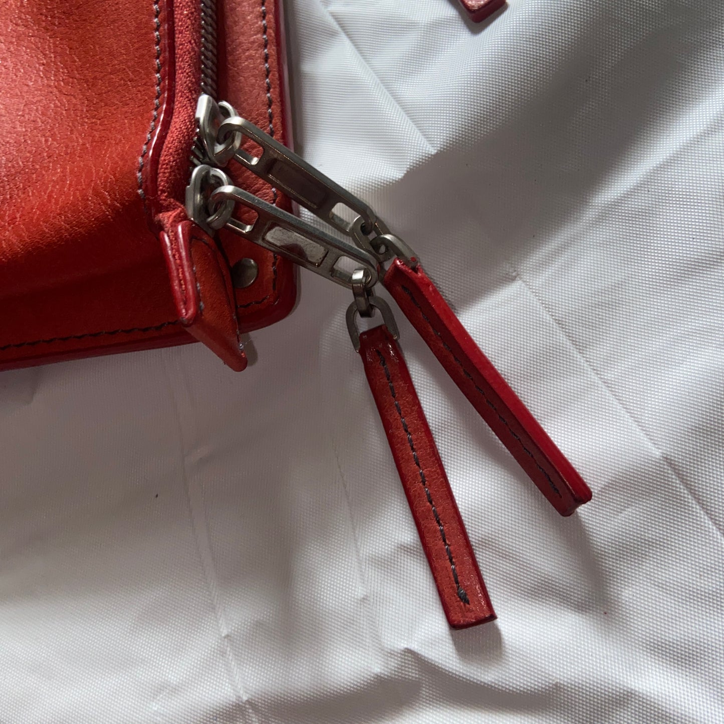 Rick owens cardinal red passport moon pocket sling bag