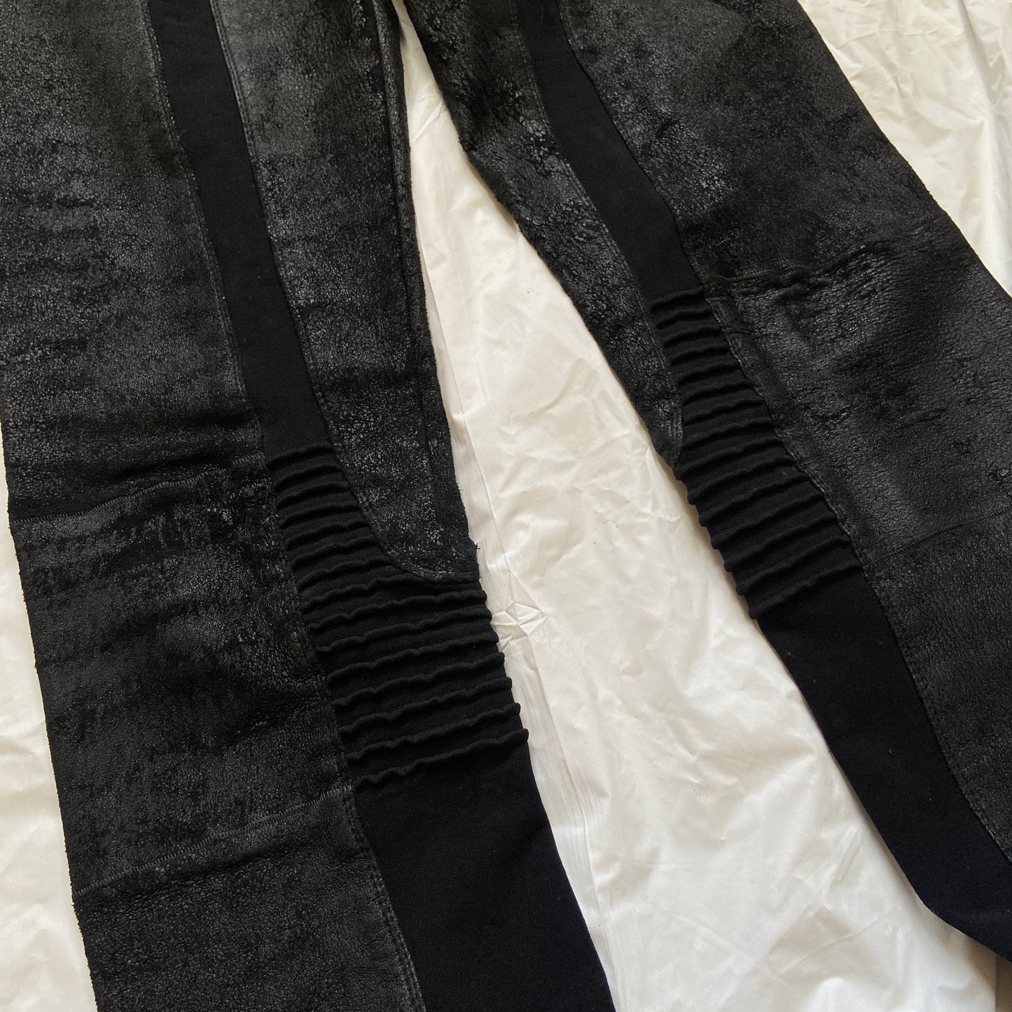 Rick owens blistered lamb leather leggings