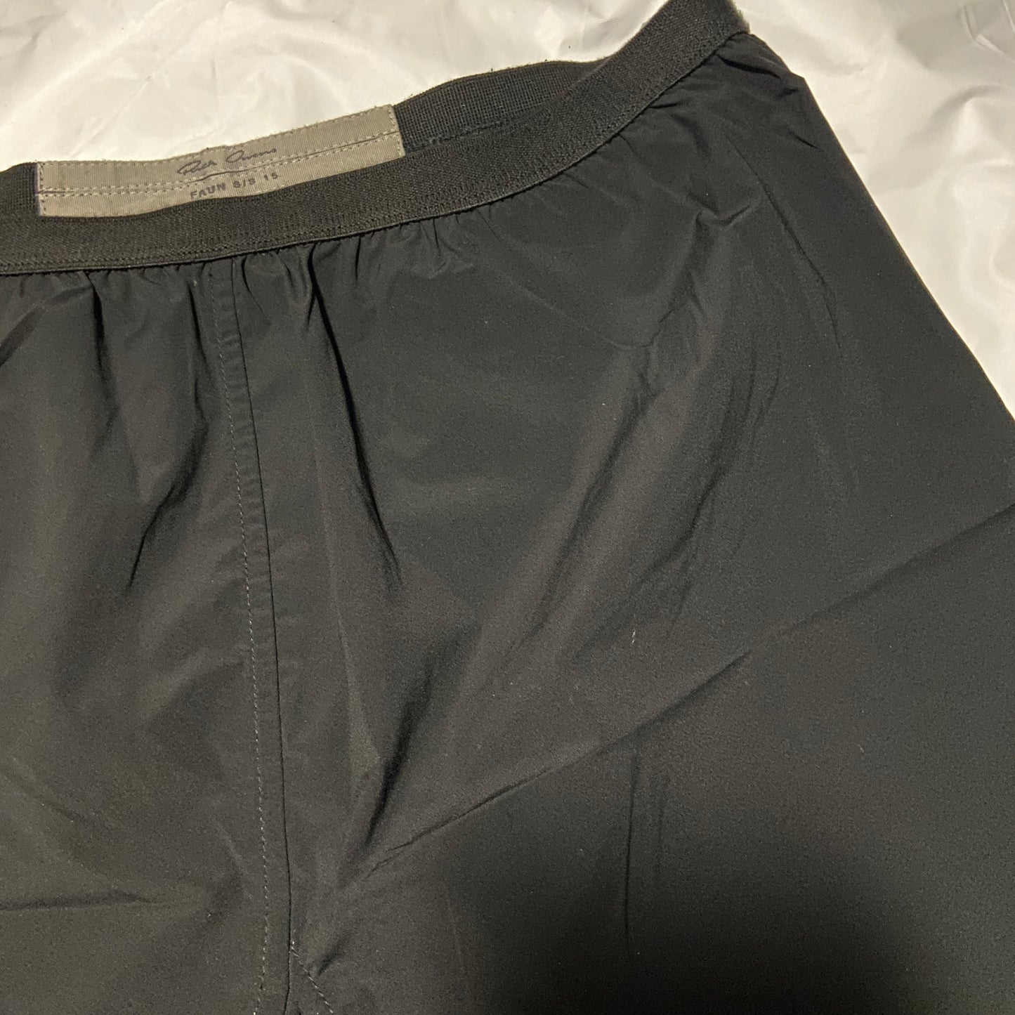 Rick owens black nylon shorts