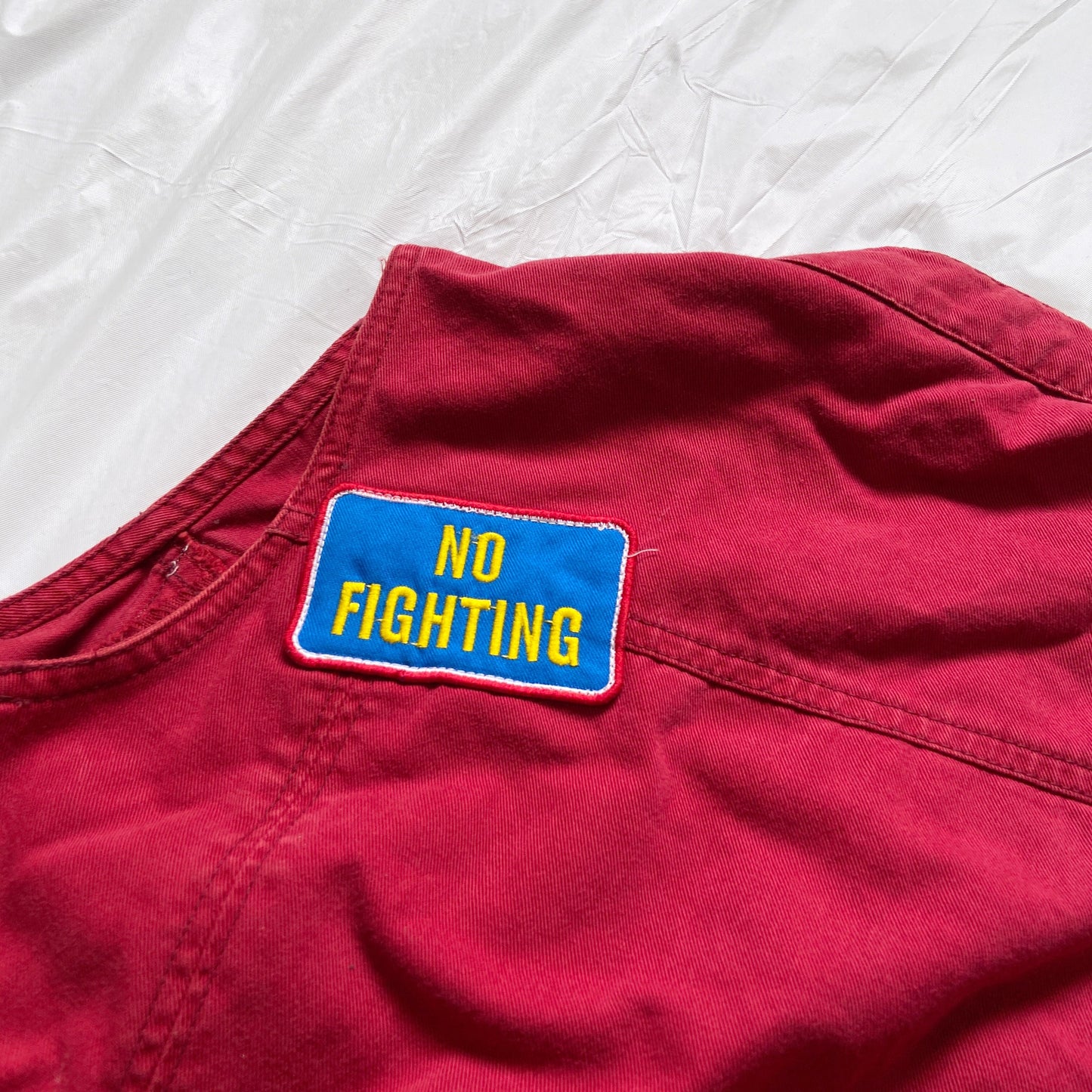 W< patch long vest dress