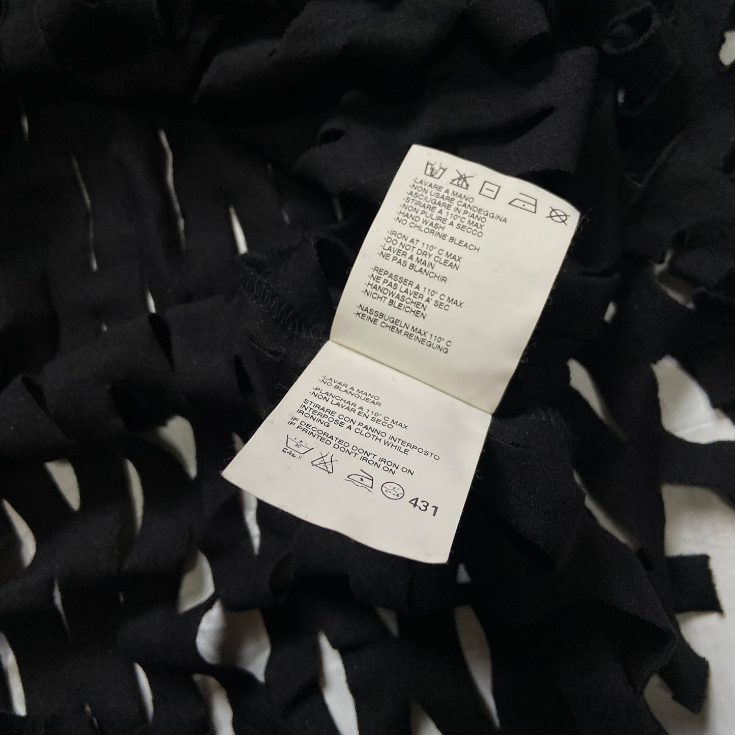 Maison Martin Margiela BWNT ss09 laser cut tank 48