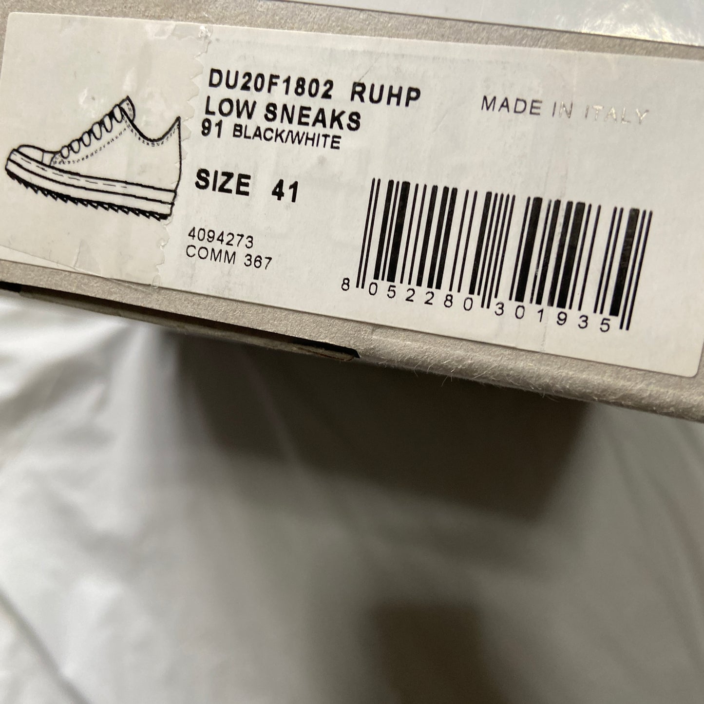 Rick Owens drkshdw vegan leather low Ramones 41