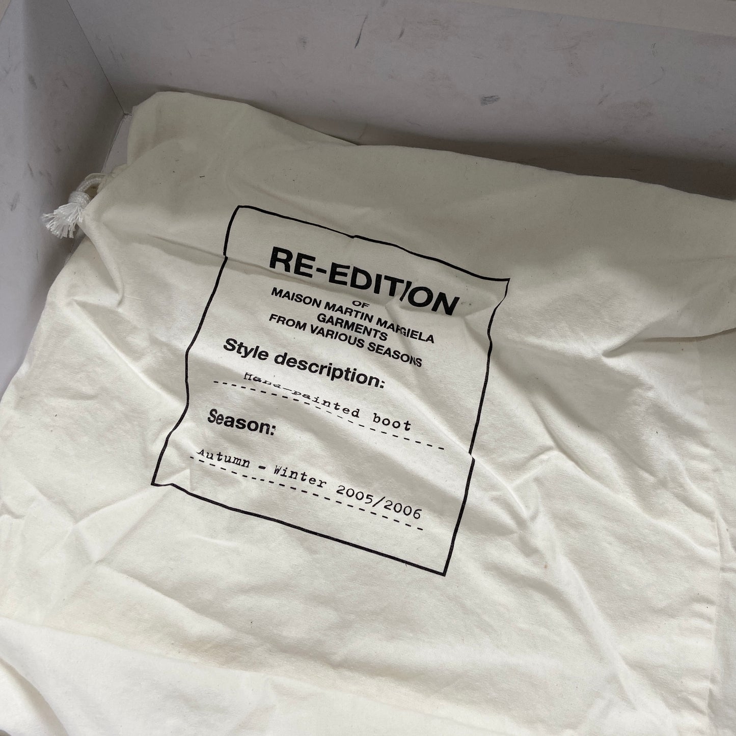 Maison Martin Margiela X H&M hand-painted boot 42