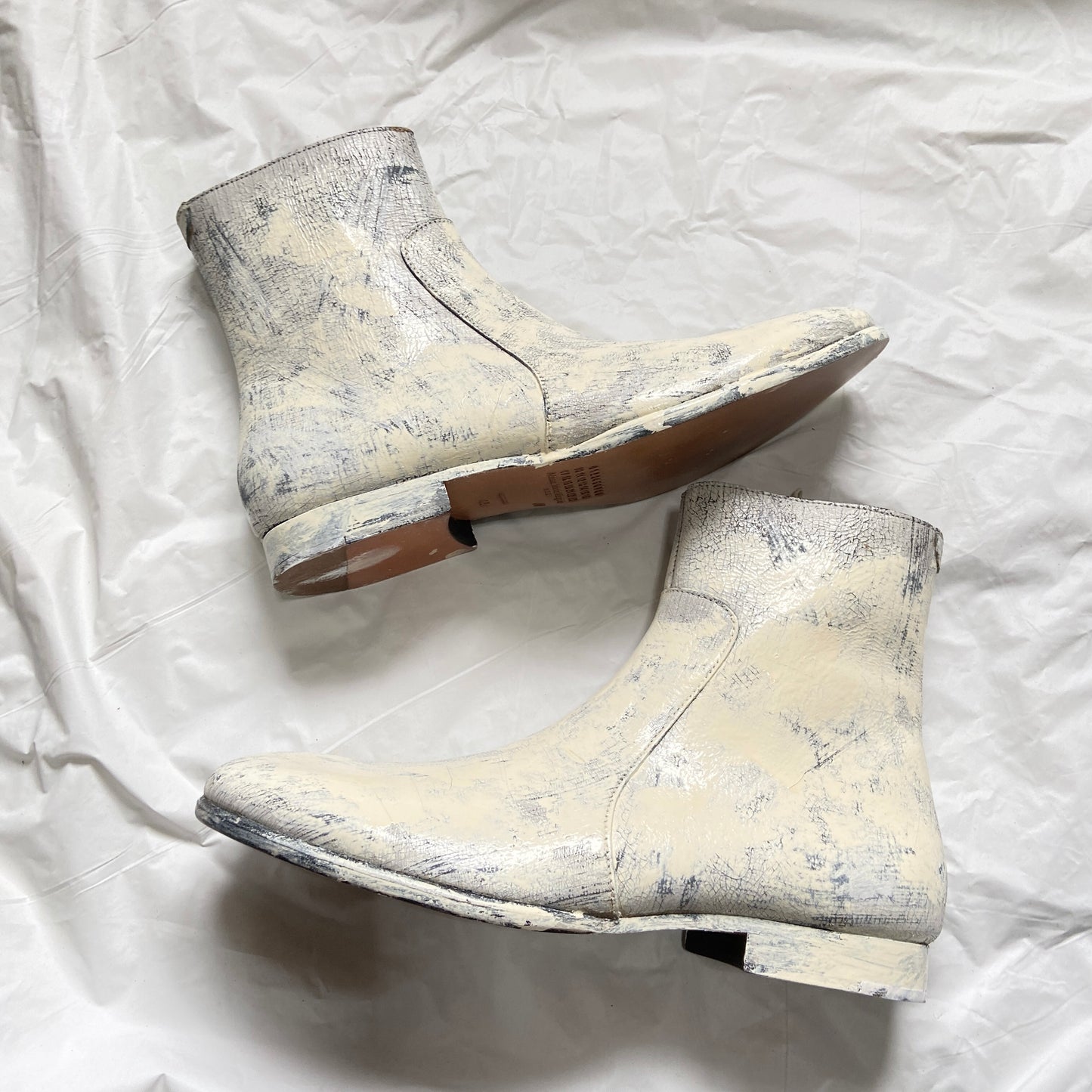 Maison Martin Margiela X H&M hand-painted boot 42
