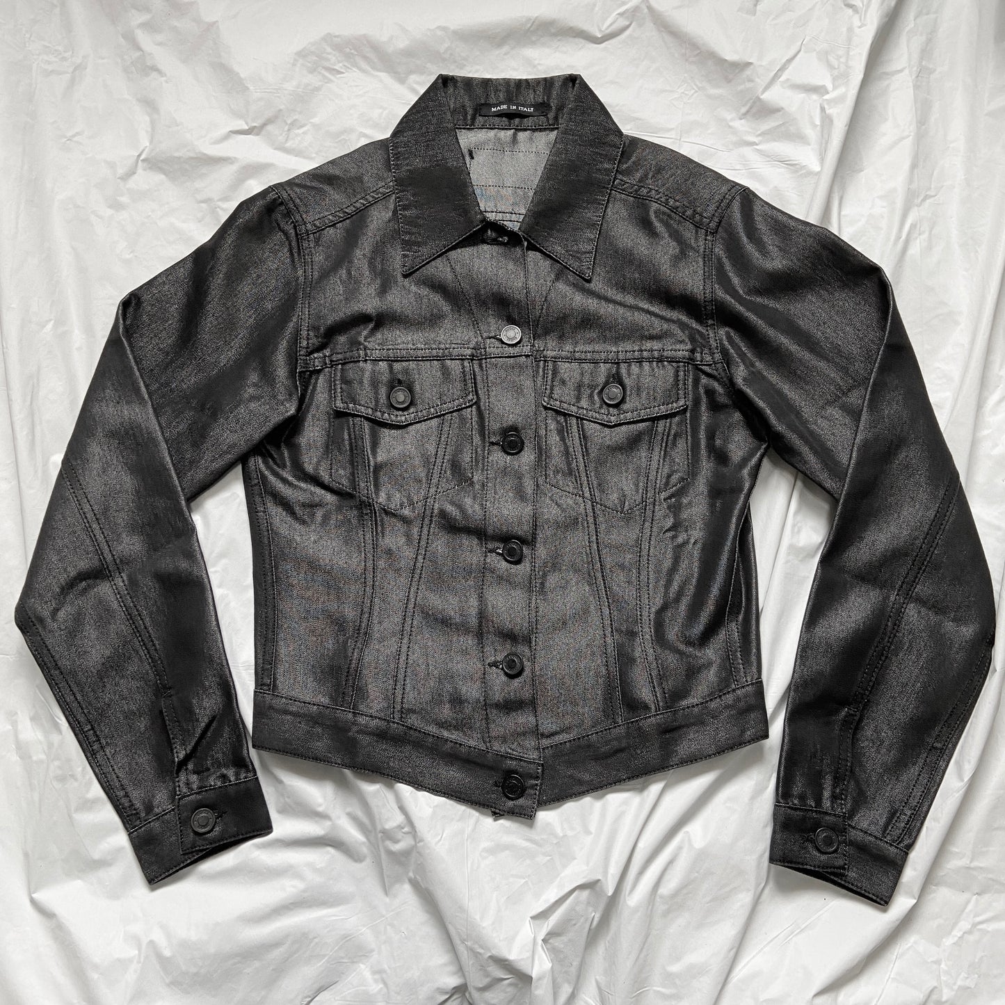 Gucci fw01 waxed denim jacket 40