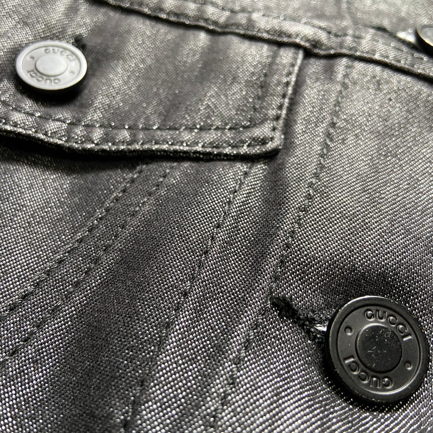 Gucci fw01 waxed denim jacket 40