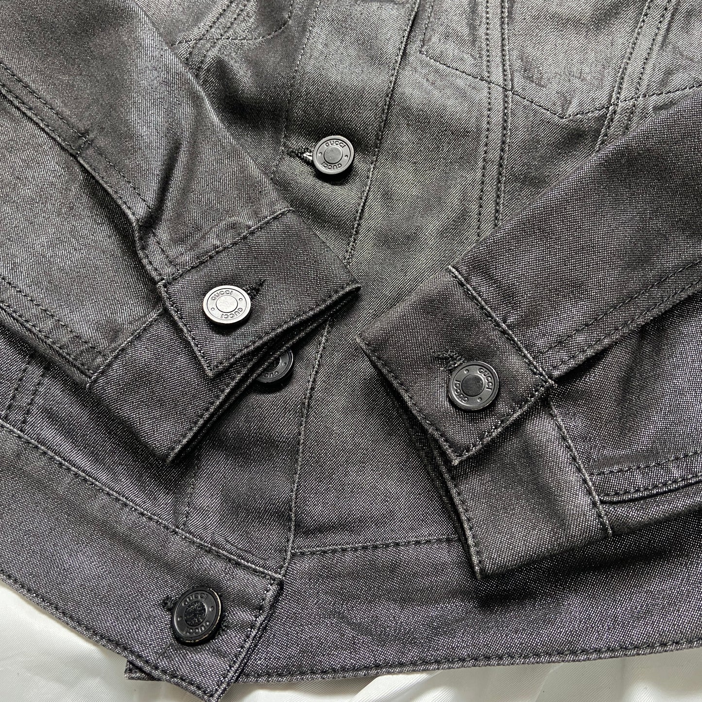 Gucci fw01 waxed denim jacket 40