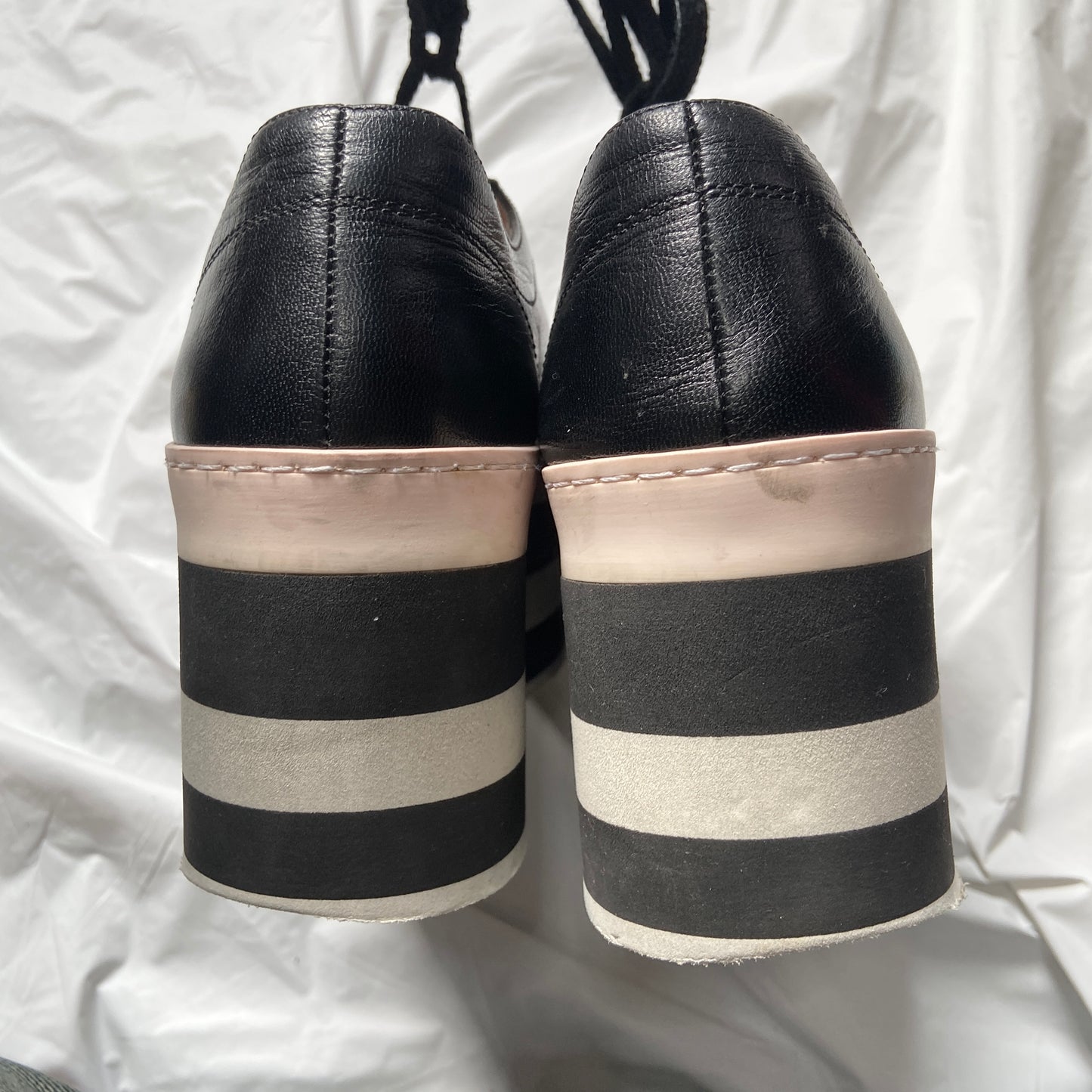 Gucci Peggy black platform ace sneaker 37
