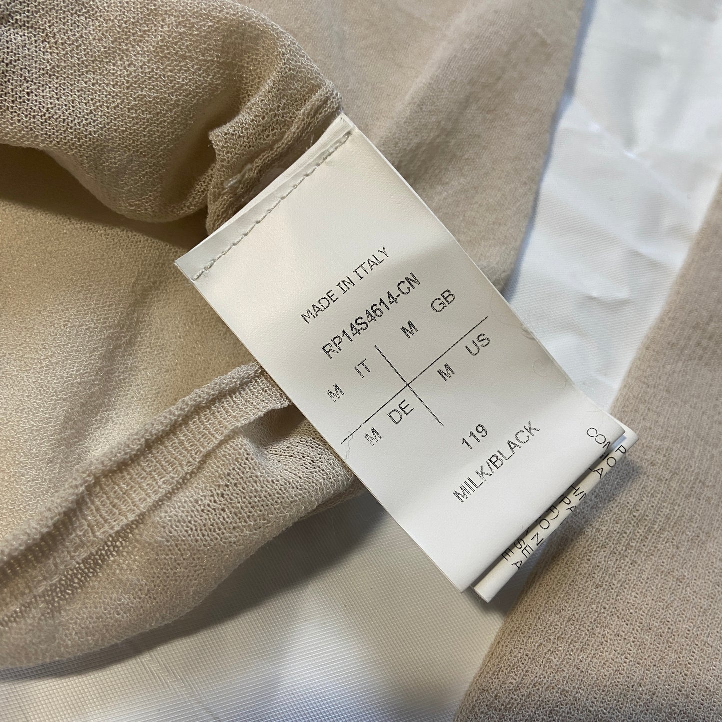 Rick owens ss14 sheer cotton top M