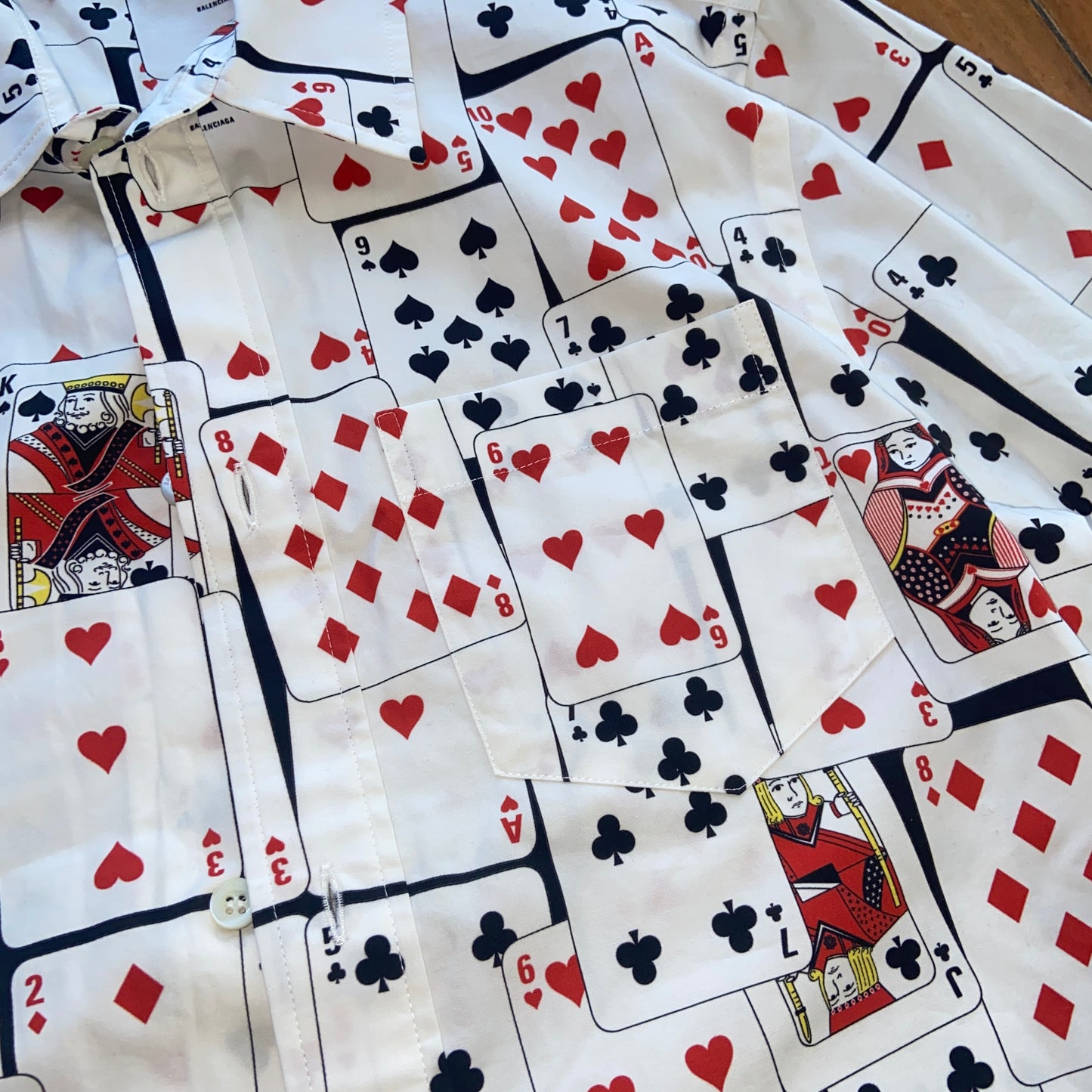 Balenciaga playing cards poker long sleeves shirt 38