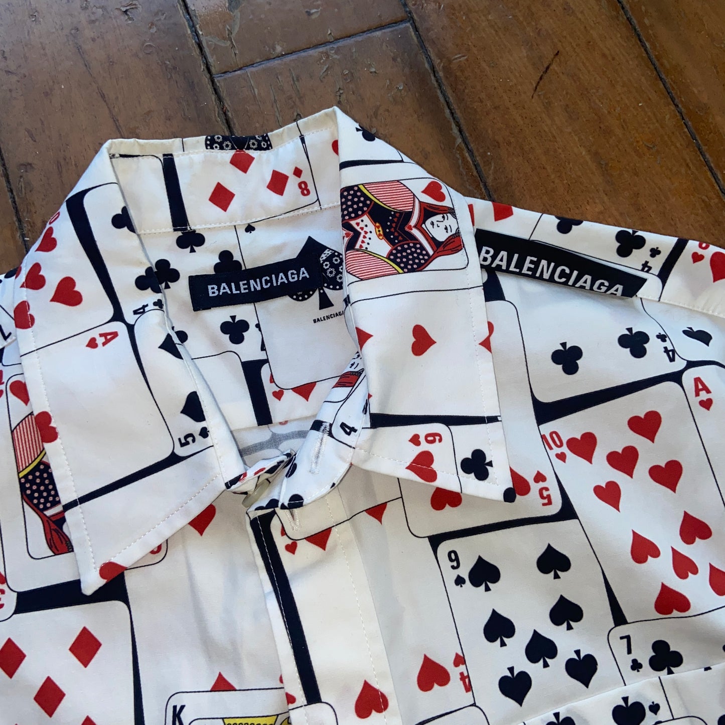 Balenciaga playing cards poker long sleeves shirt 38