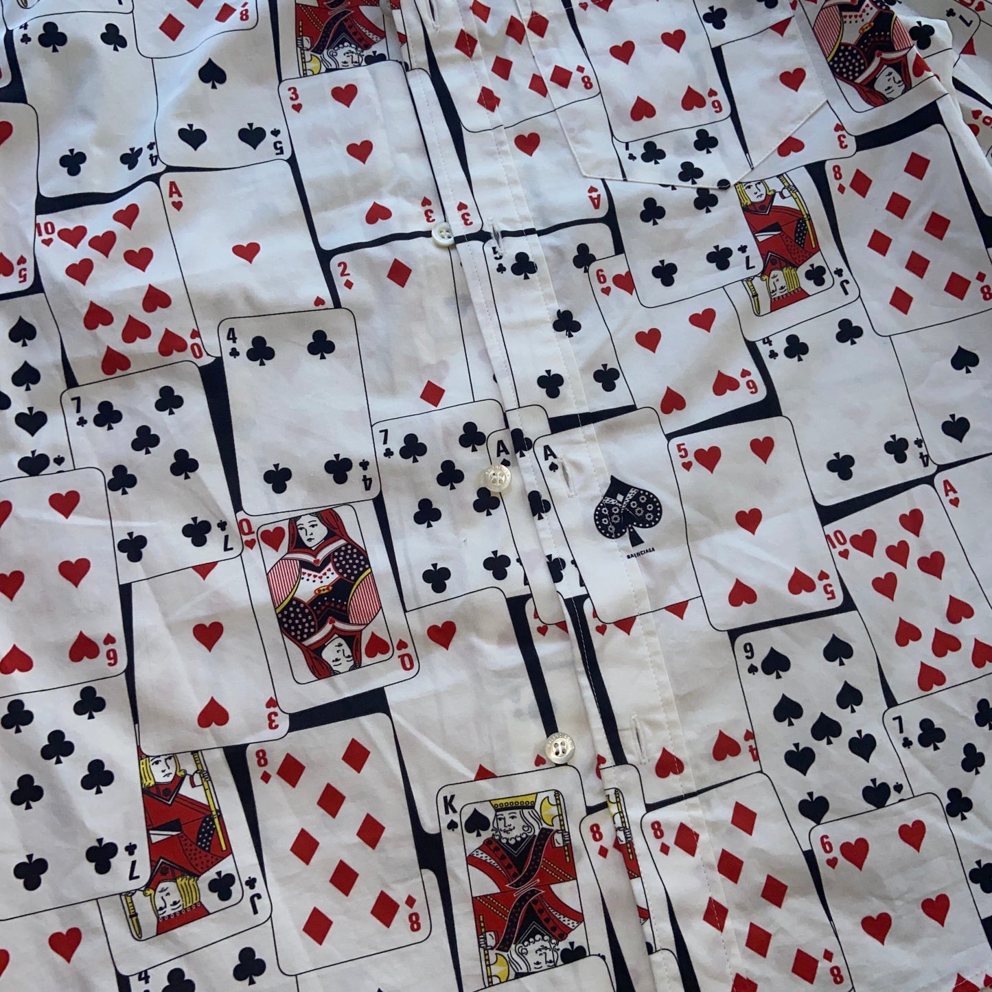 Balenciaga playing cards poker long sleeves shirt 38