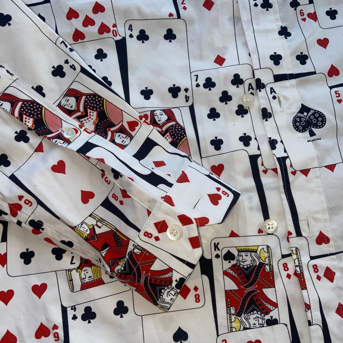 Balenciaga playing cards poker long sleeves shirt 38