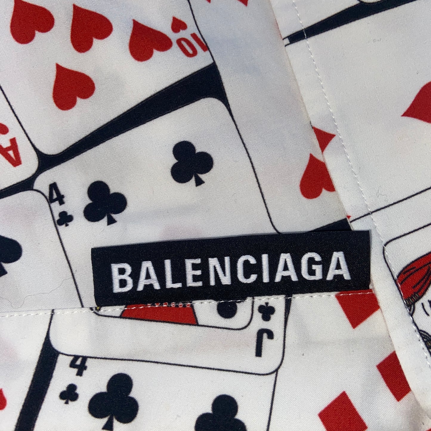 Balenciaga playing cards poker long sleeves shirt 38