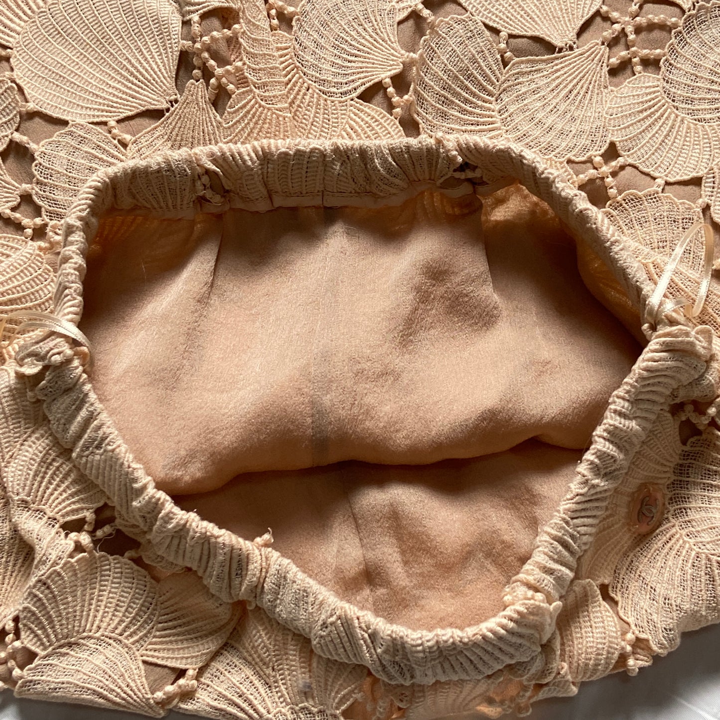 Chanel Karl seashell floral embroidery pink shorts 38