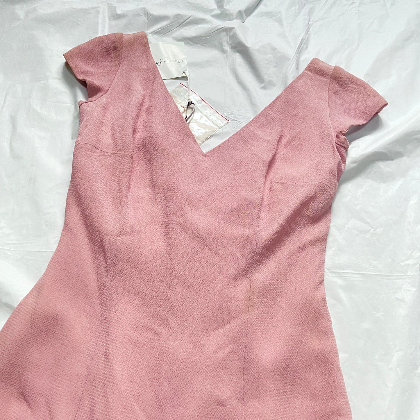 Christian dior Galliano ss99 plunging back pop pink dress