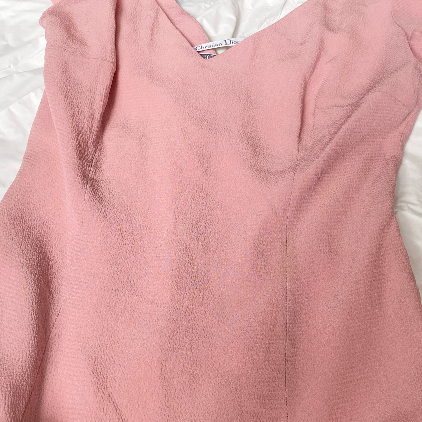 Christian dior Galliano ss99 plunging back pop pink dress