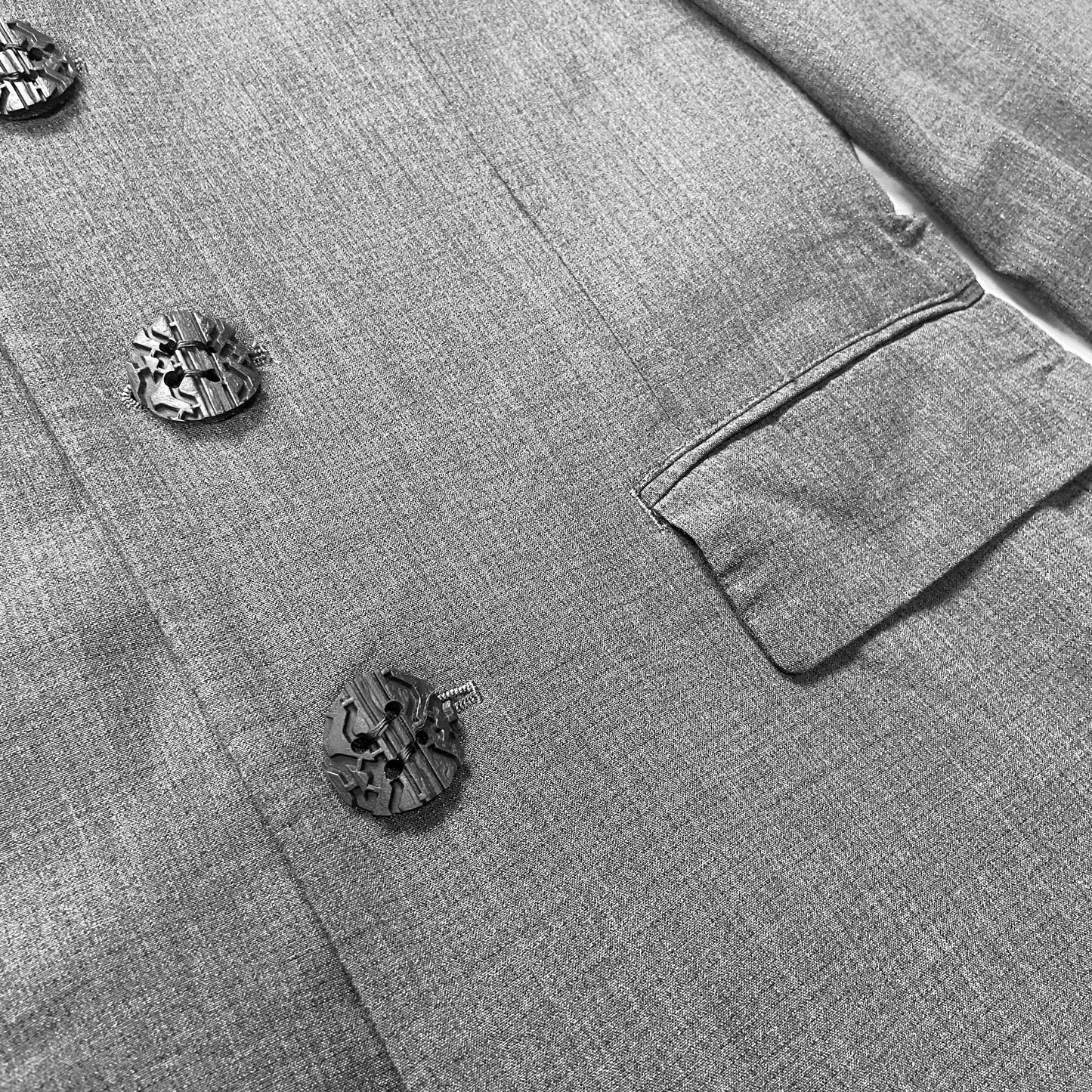 Comme des garçons Homme plus cut-out wool long coat S