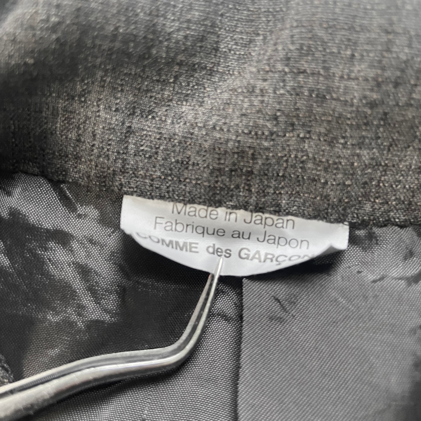 Comme des garçons Homme plus cut-out wool long coat S