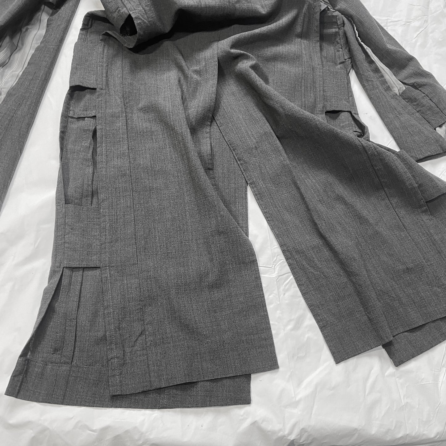 Comme des garçons Homme plus cut-out wool long coat S