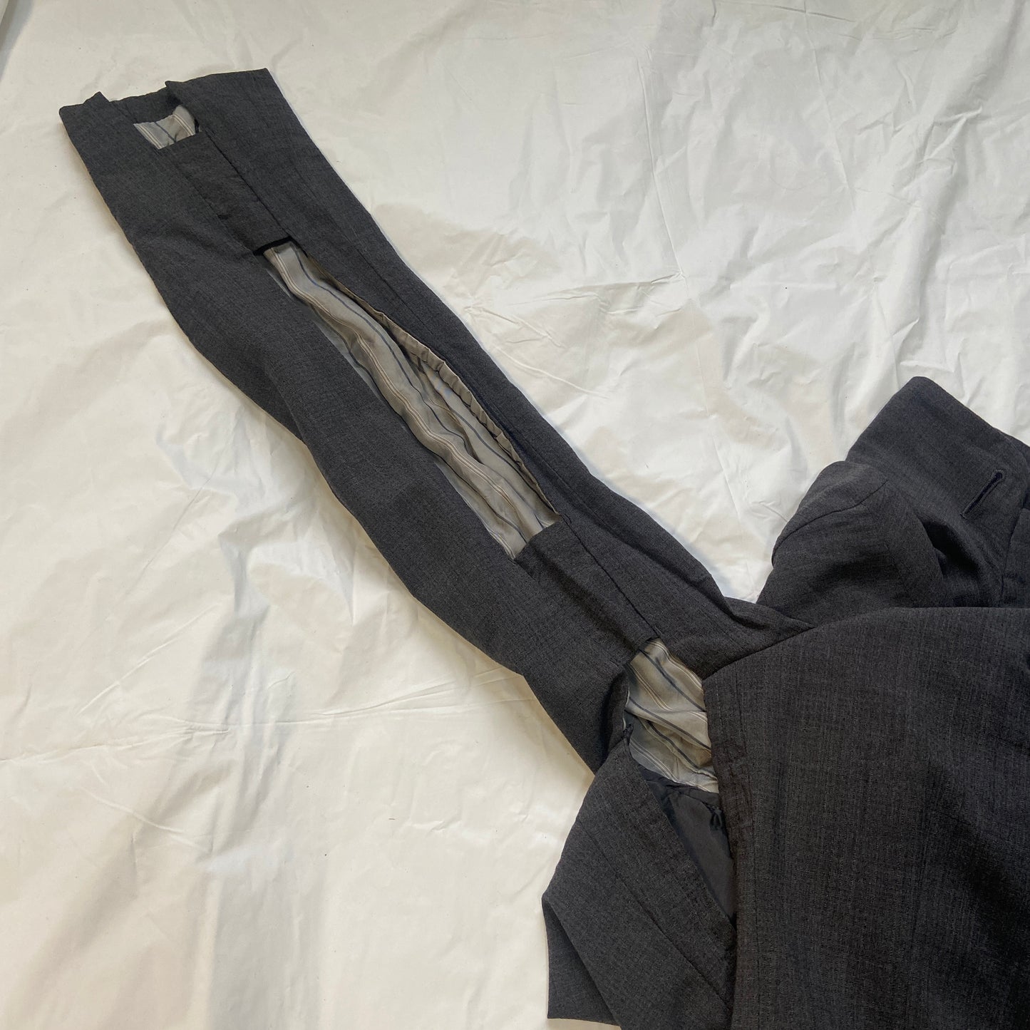 Comme des garçons Homme plus cut-out wool long coat S