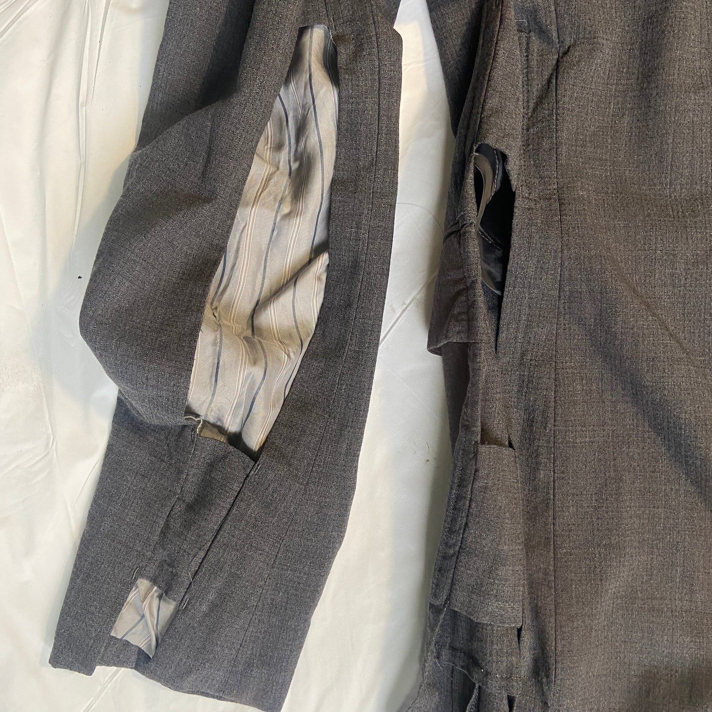 Comme des garçons Homme plus cut-out wool long coat S