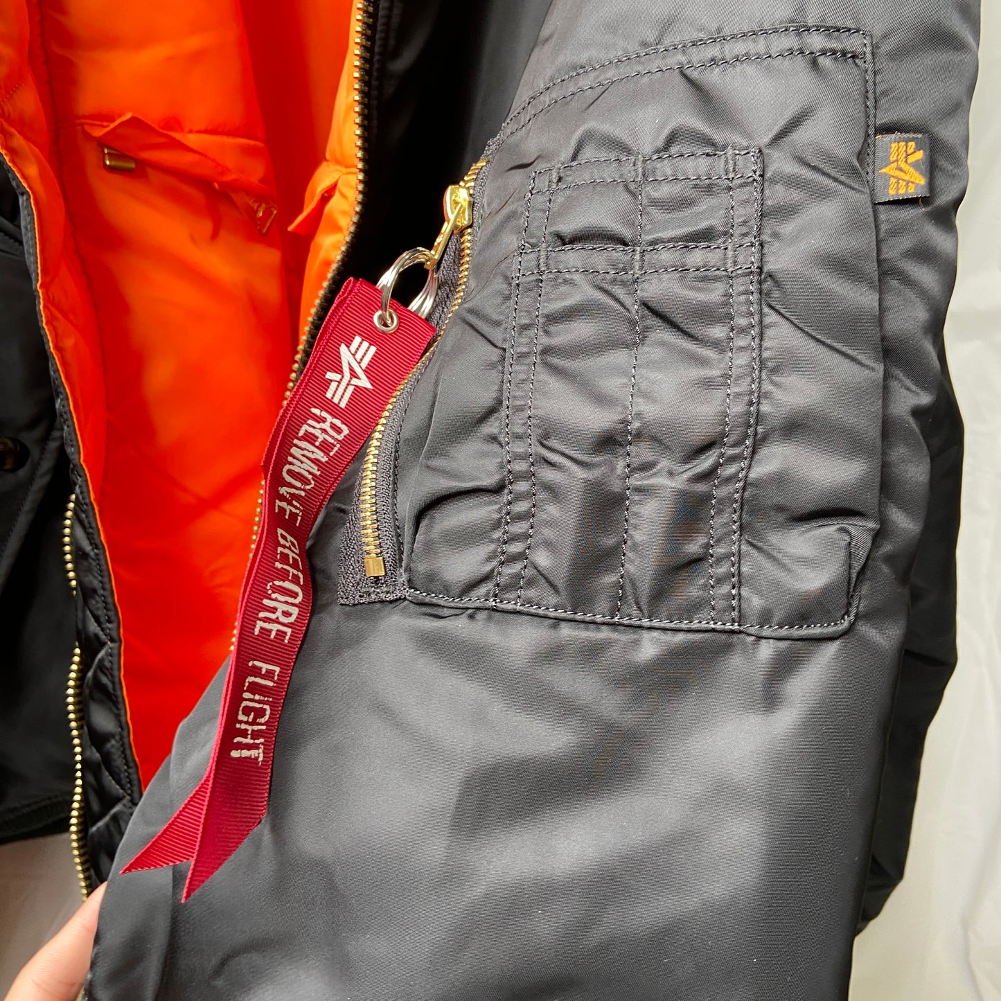 Vetements alpha industries black/orange reversible oversized bomber jacket L