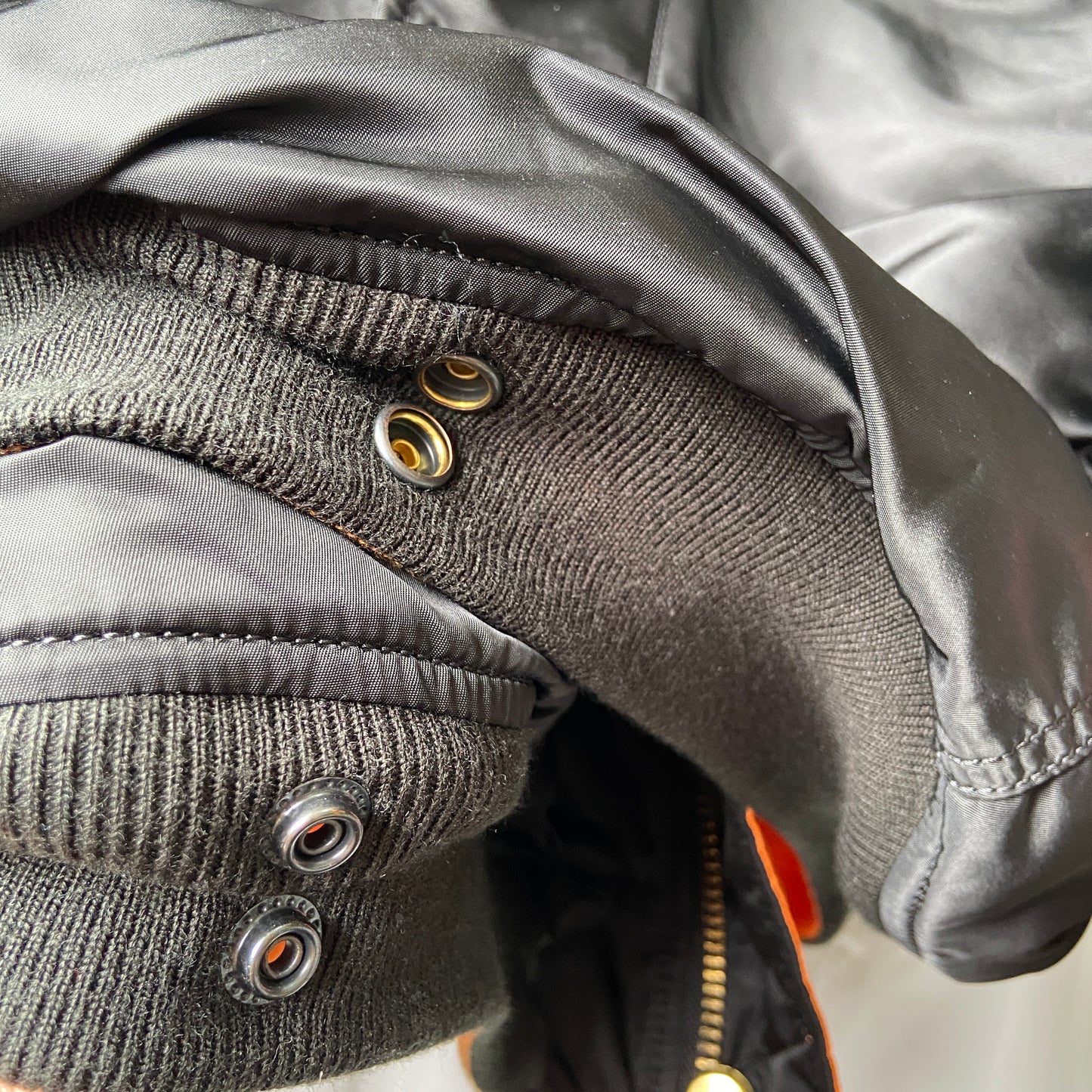 Vetements alpha industries black/orange reversible oversized bomber jacket L