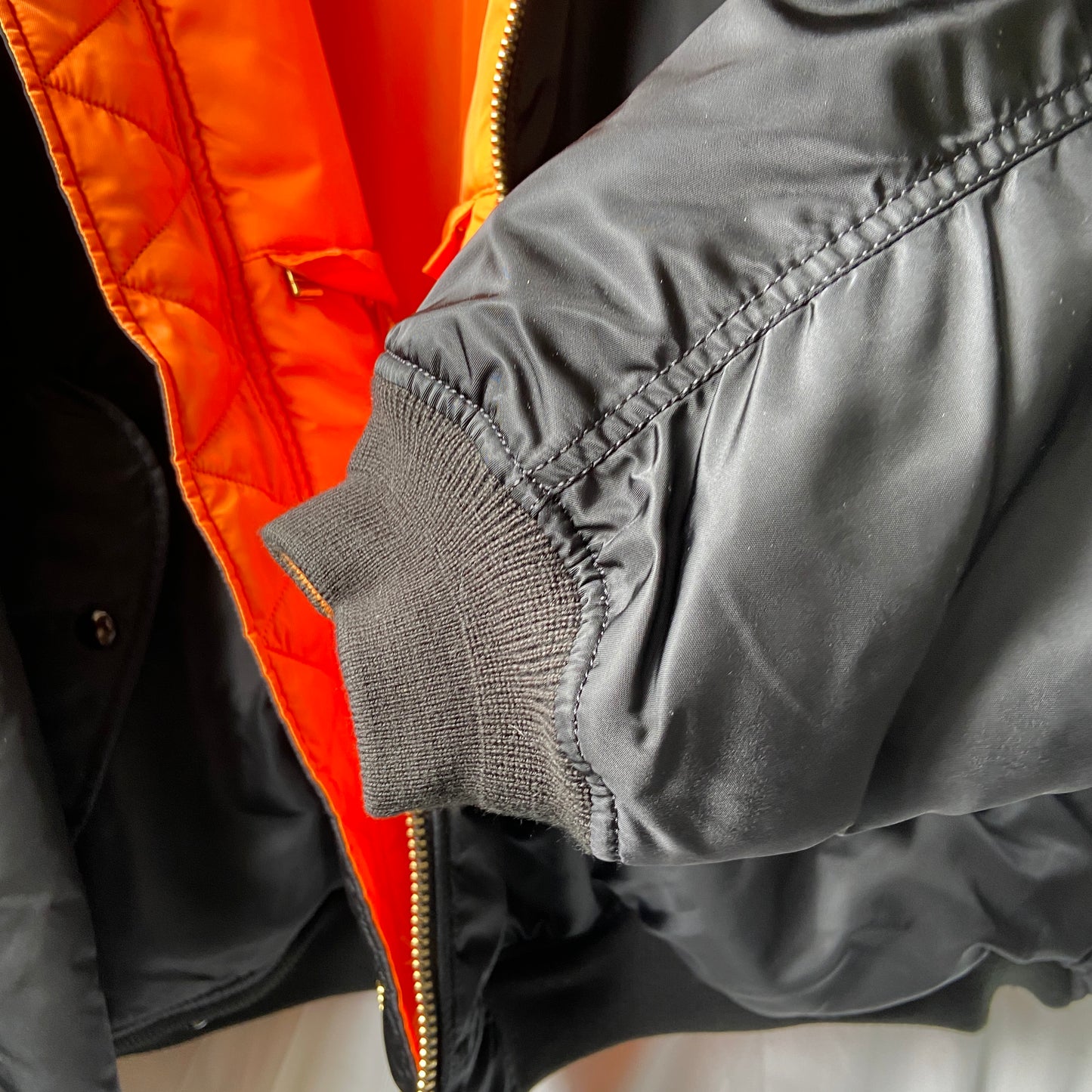 Vetements alpha industries black/orange reversible oversized bomber jacket L