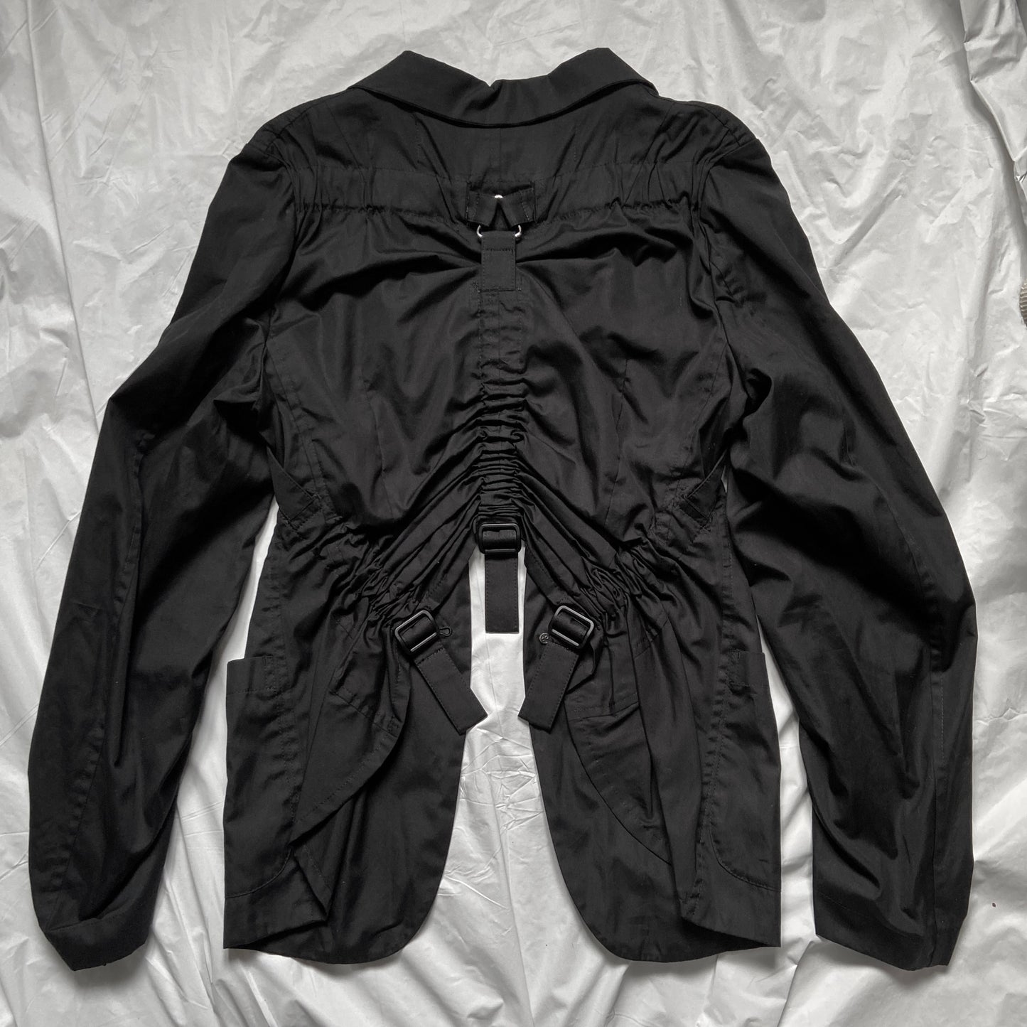 Junya Watanabe 2003 spring black bondage parachute jacket blazer pants set