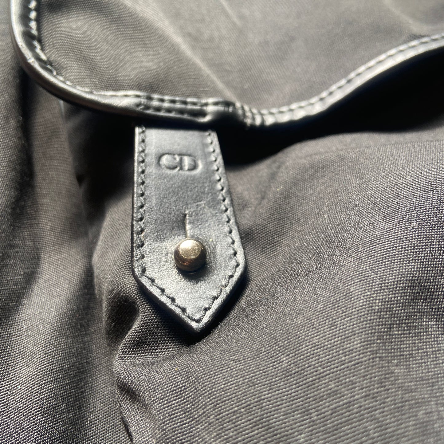 Dior homme 2004 Strip nylon / leather messenger bag