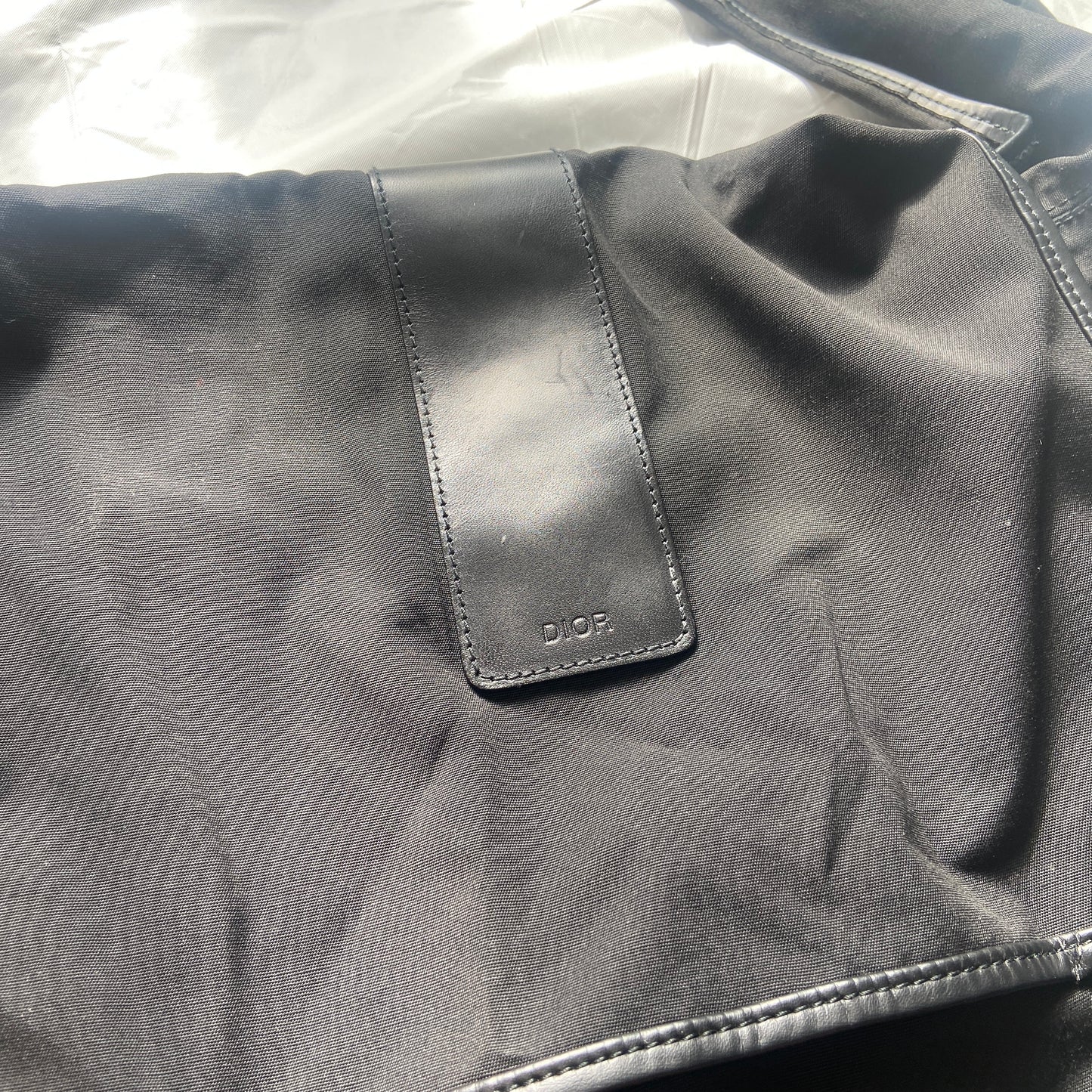 Dior homme 2004 Strip nylon / leather messenger bag