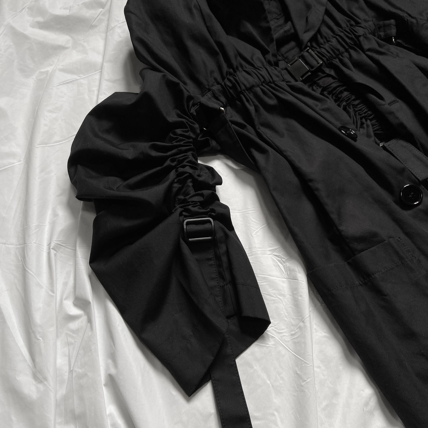 Junya Watanabe 2003 spring black bondage parachute jacket blazer pants set