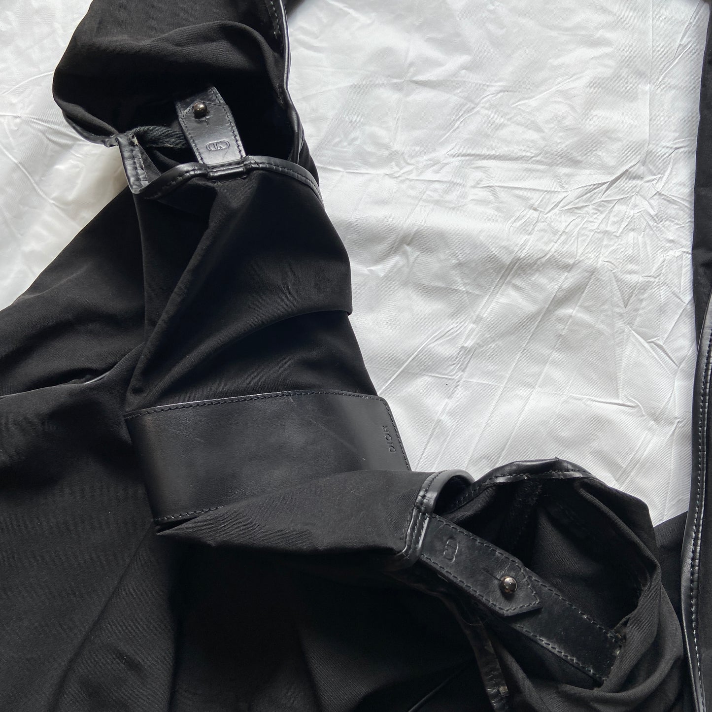 Dior homme 2004 Strip nylon / leather messenger bag