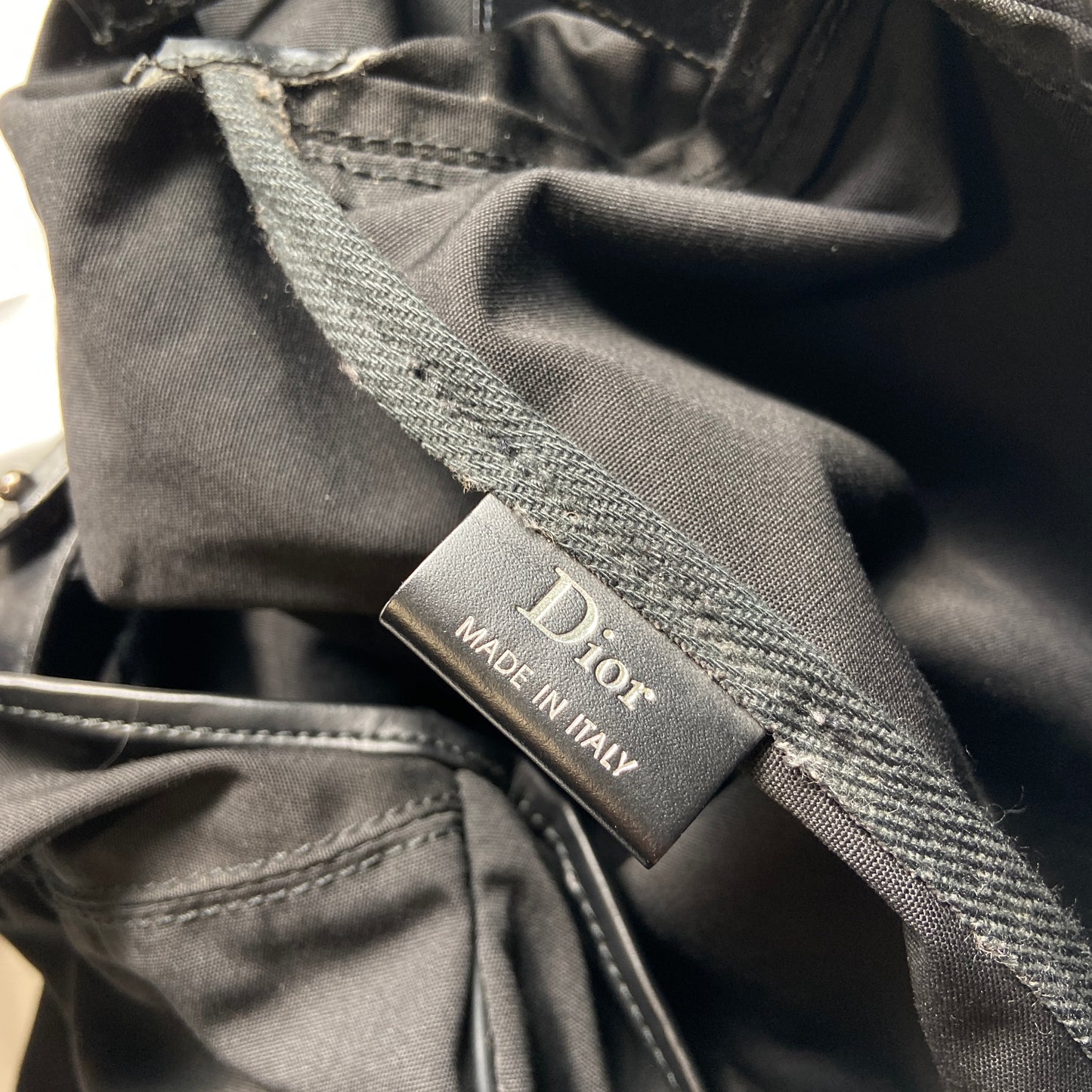 Dior homme 2004 Strip nylon / leather messenger bag