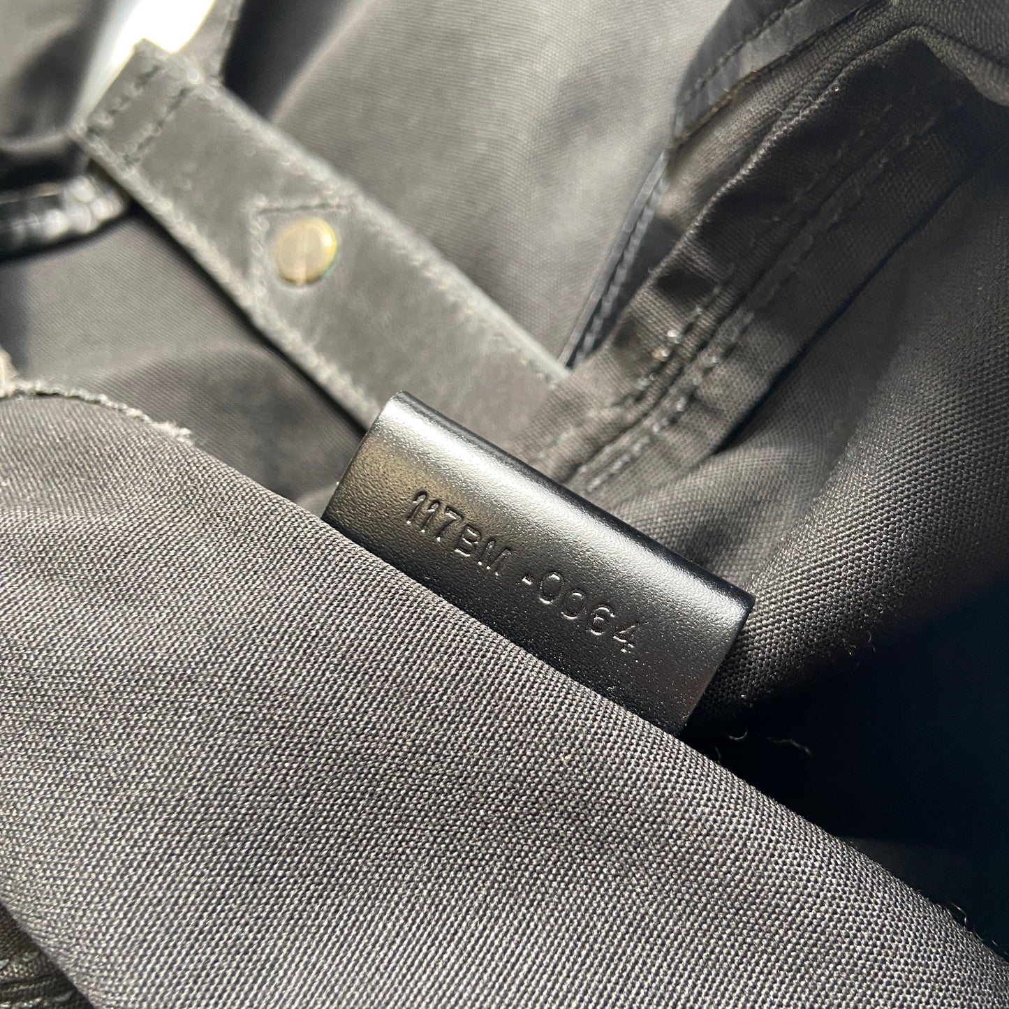 Dior homme 2004 Strip nylon / leather messenger bag