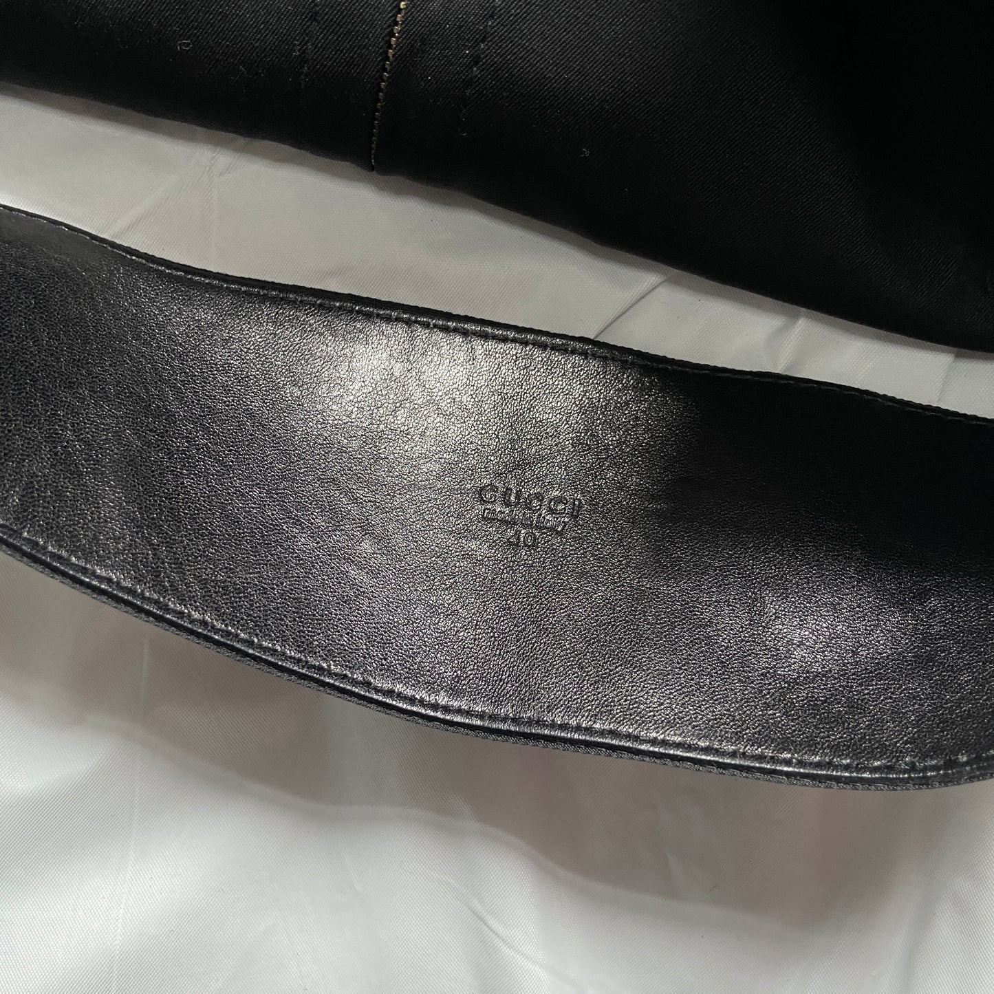 Gucci Tom Ford 2004 fall black leather belt jacket flared sleeves