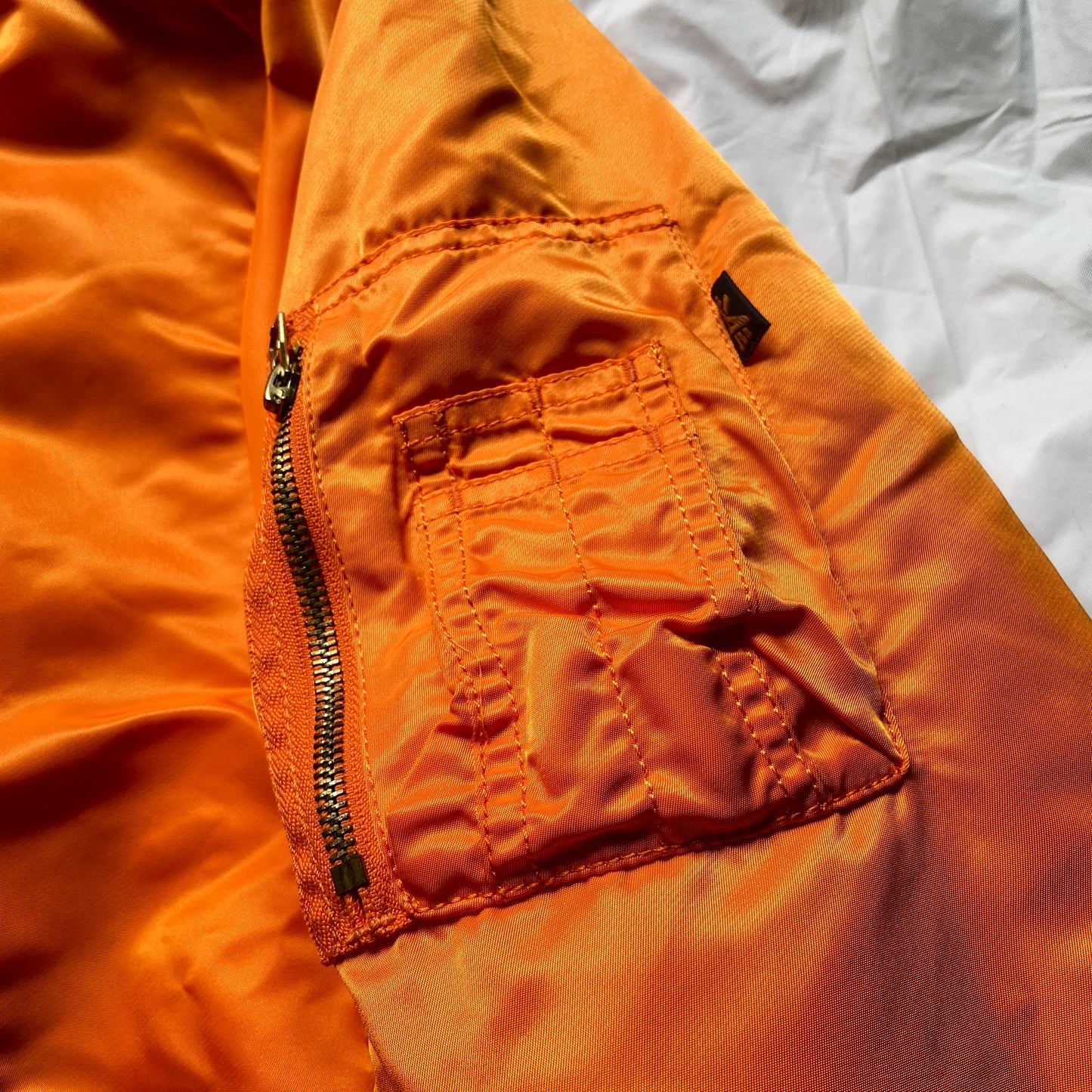 Vetements ss18 alpha green/ orange emoji oversized bomber