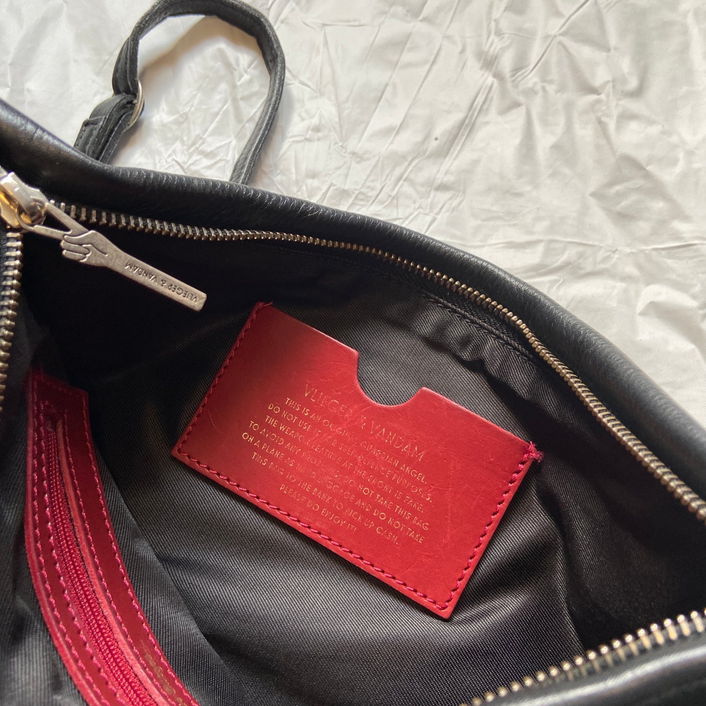 Vlieger and Vandam gun leather bag clutch