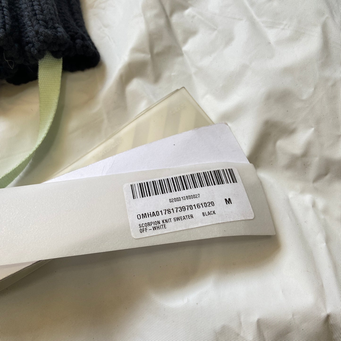 Off white spring 2017 scorpion mens red black cable knit sweater M