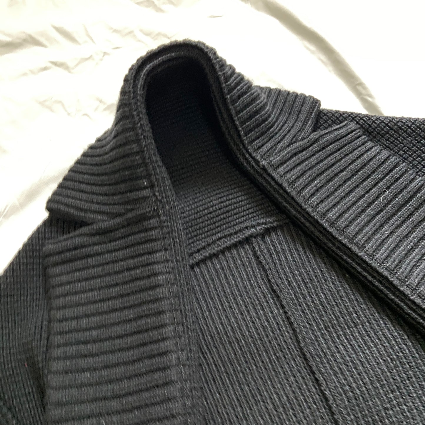 Yohji yamamoto ss12 heavyweight knit blazer cardigan jacket 2