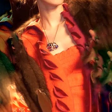 Dior fw02 Galliano runway long red cut out wool duffle coat with scarf S