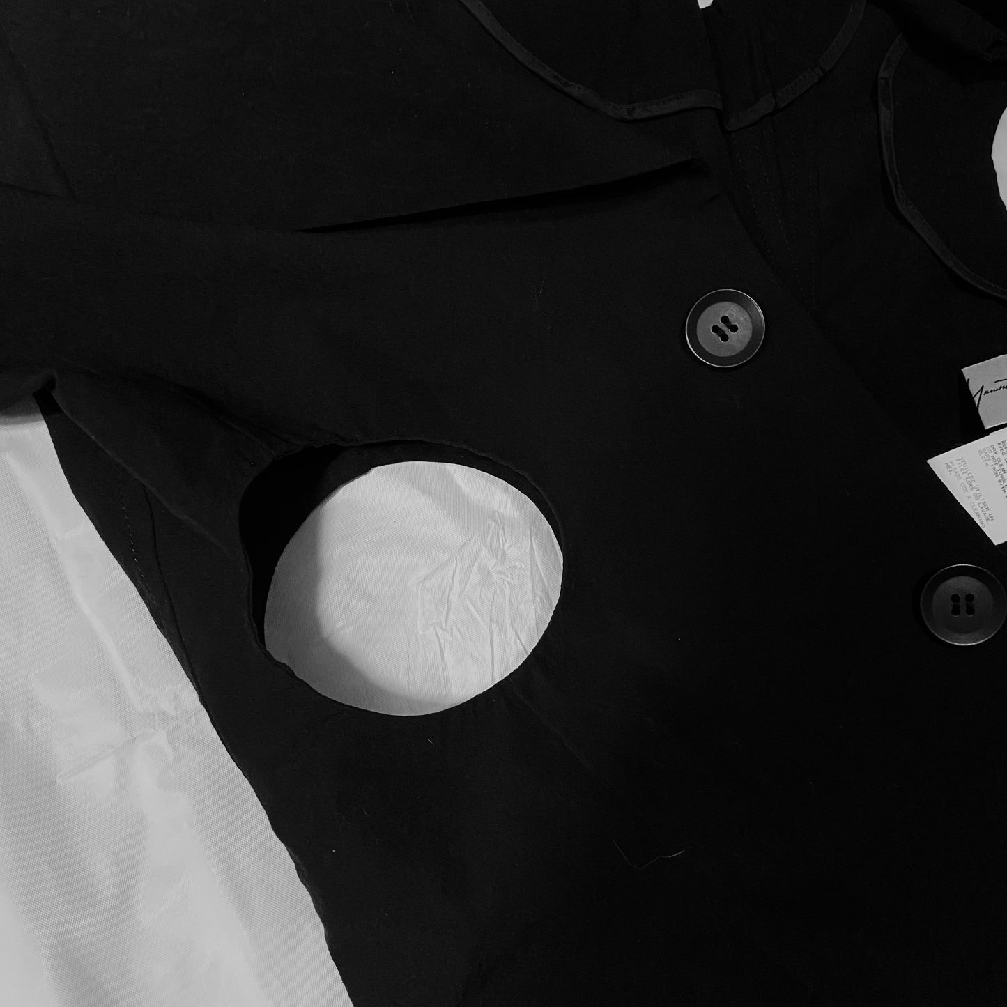 Yohji Yamamoto blazer jacket with circle cut holes 1