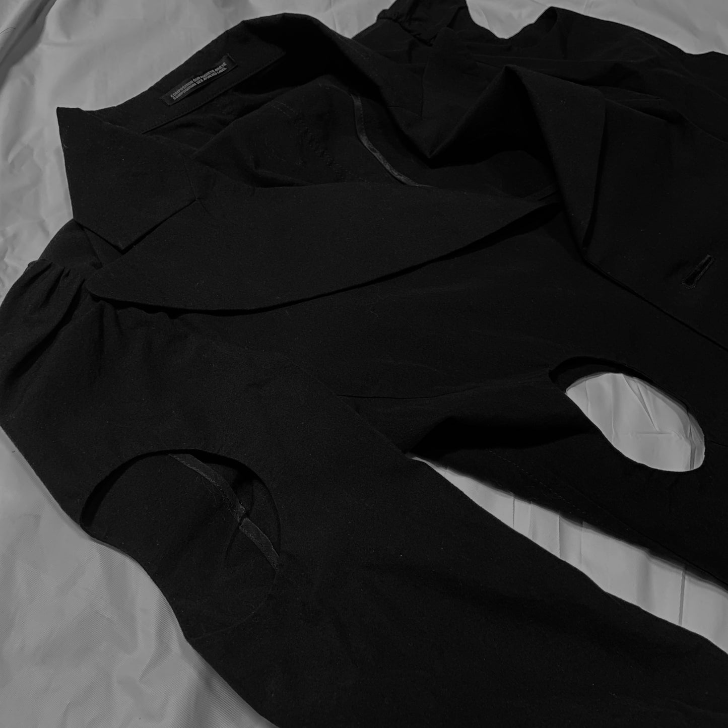 Yohji Yamamoto blazer jacket with circle cut holes 1