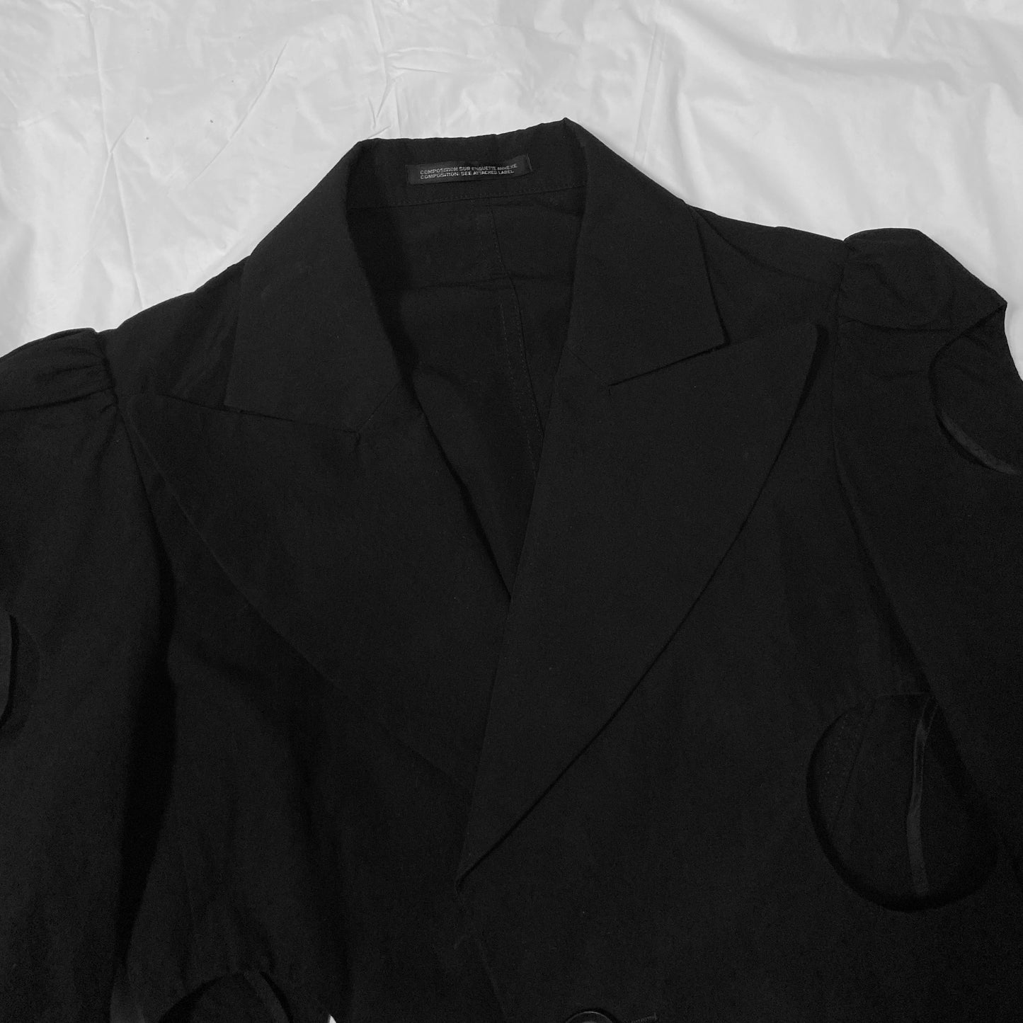 Yohji Yamamoto blazer jacket with circle cut holes 1