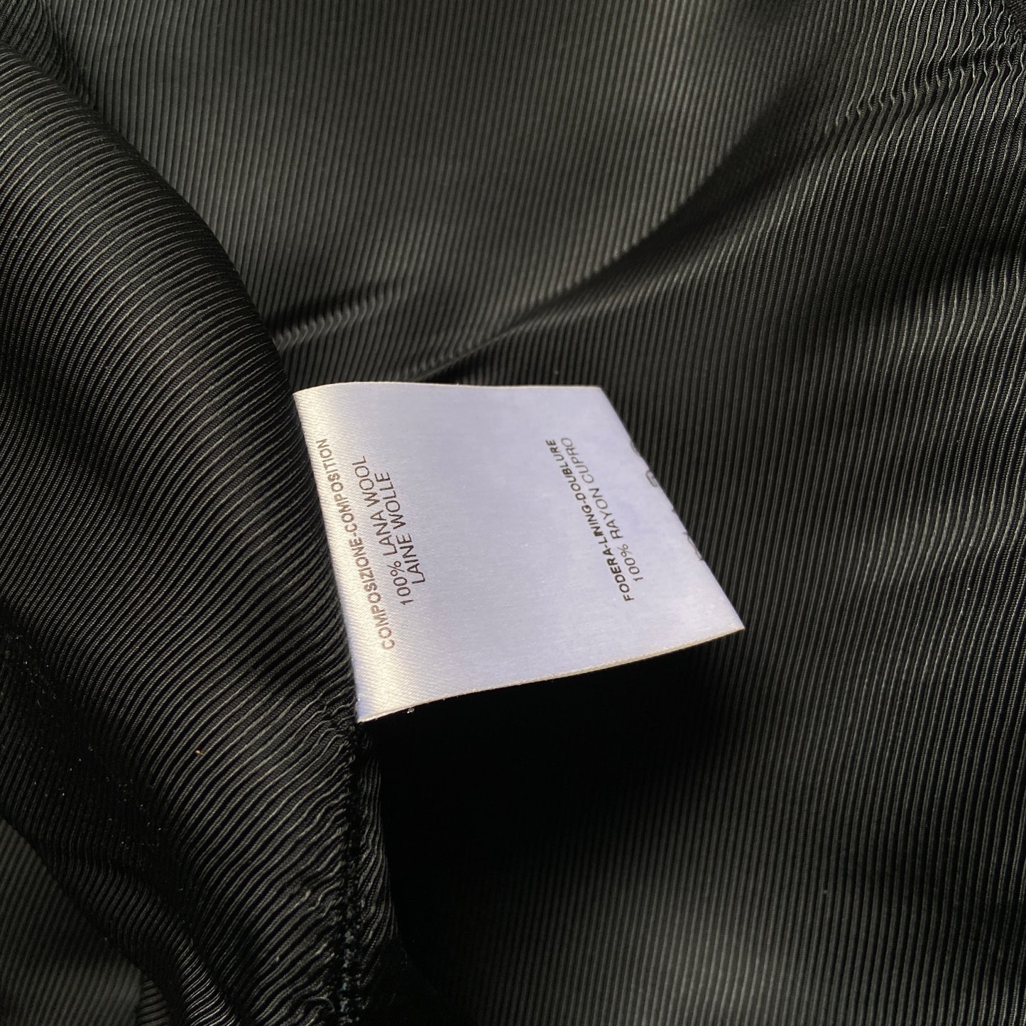 Gucci Fall 2000 Tom Ford black leather wool skirt