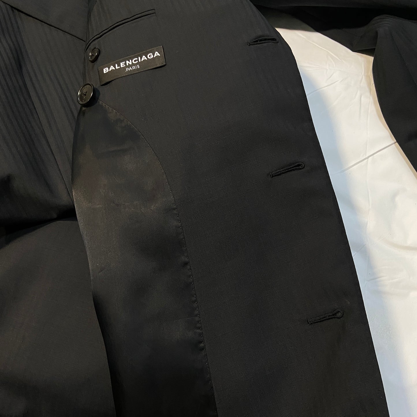 Balenciaga ss17 Double breasted coat with Shrunk shoulder padding 50