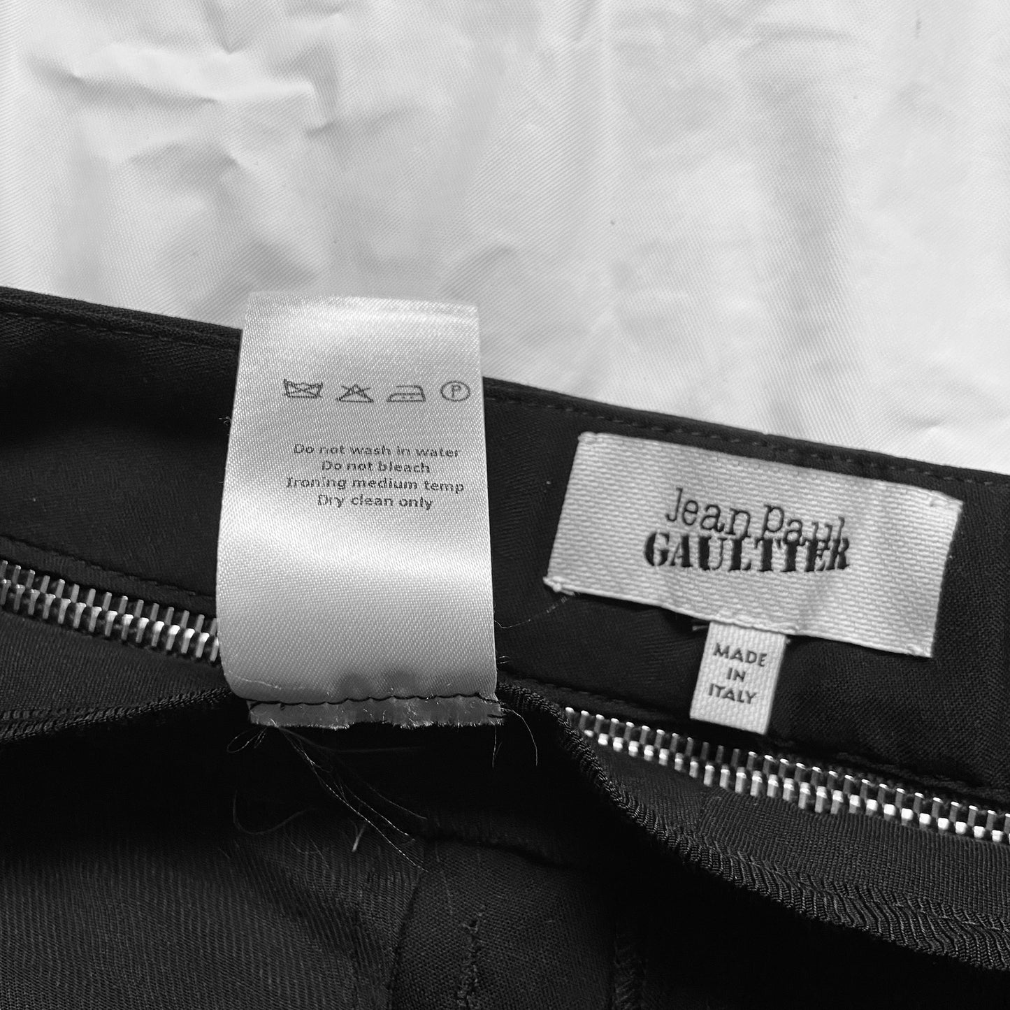 Jean paul gaultier bumster chain zipper pants 44