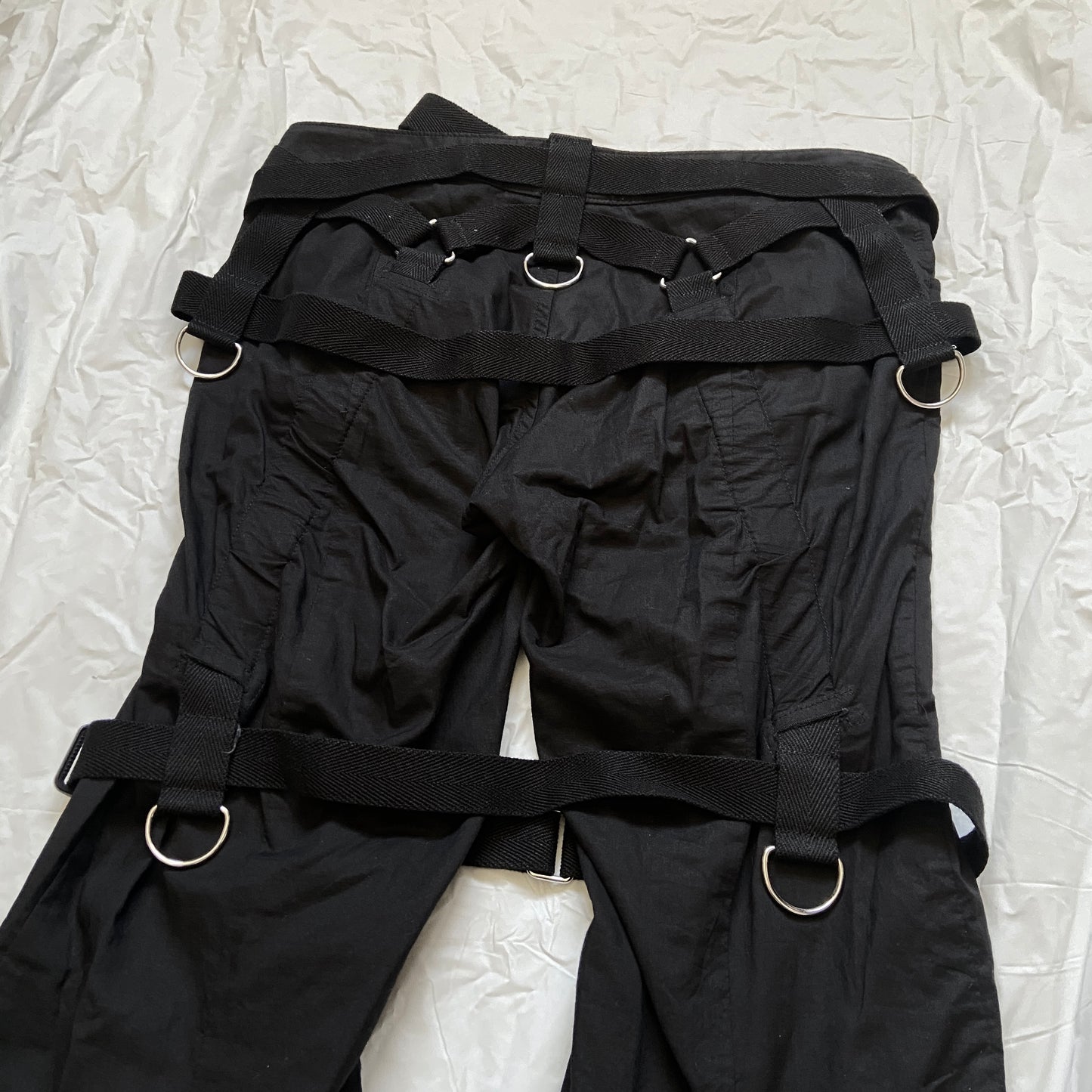 Junya Watanabe 2003 spring black bondage parachute jacket blazer pants set