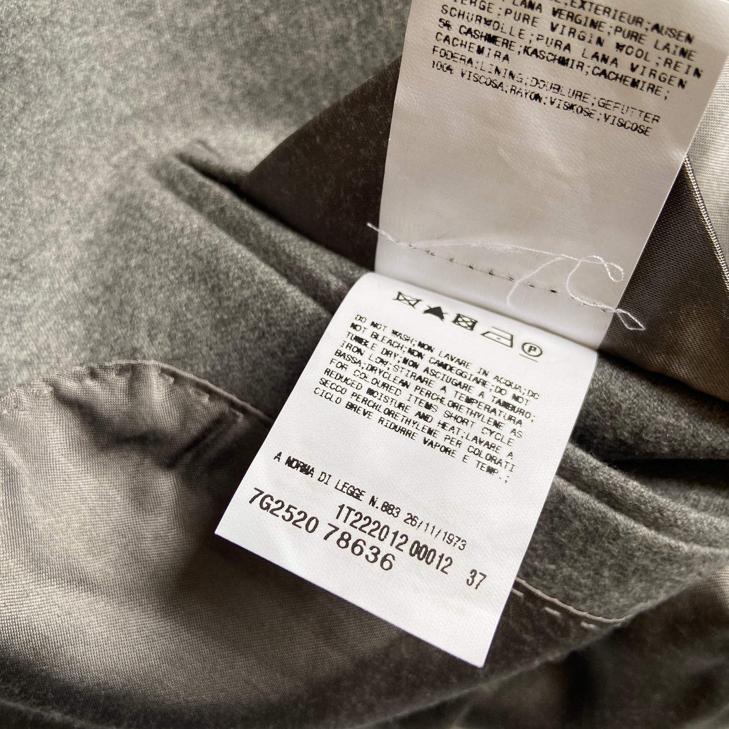 Jean Paul Gaultier fw13 grey wool pin closure cropped blazer 46